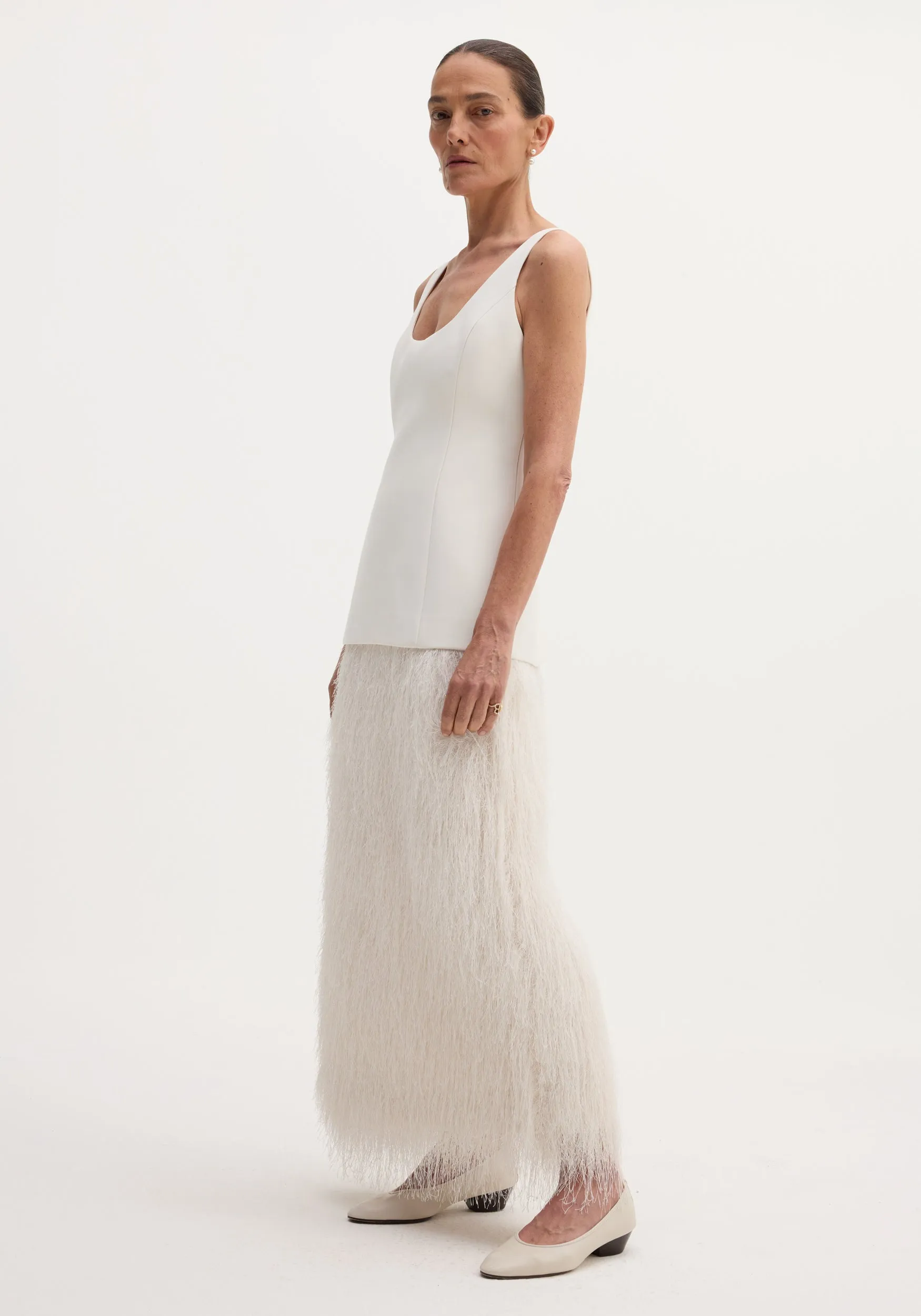 Fringe dress | ivory sold by Rohe product image thumbnail 2