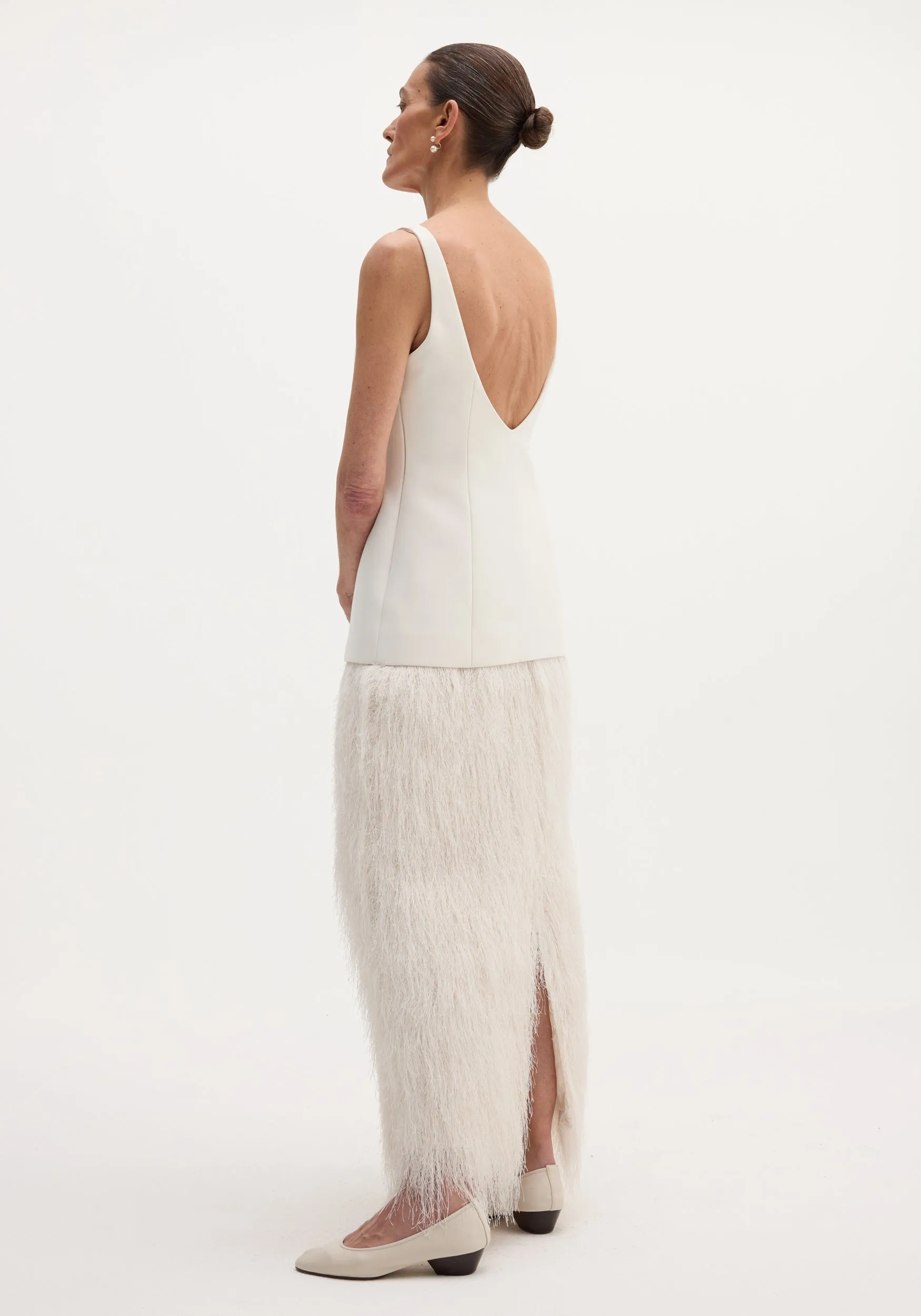 Fringe dress | ivory sold by Rohe product image thumbnail 5