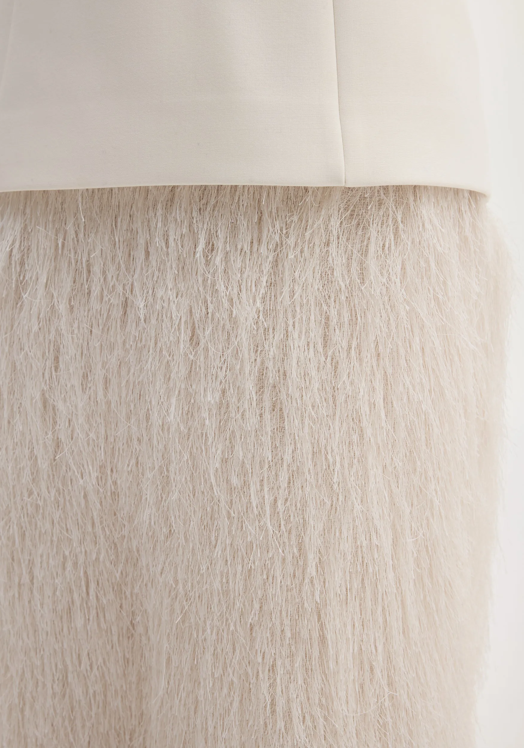 Fringe dress | ivory sold by Rohe product image thumbnail 4