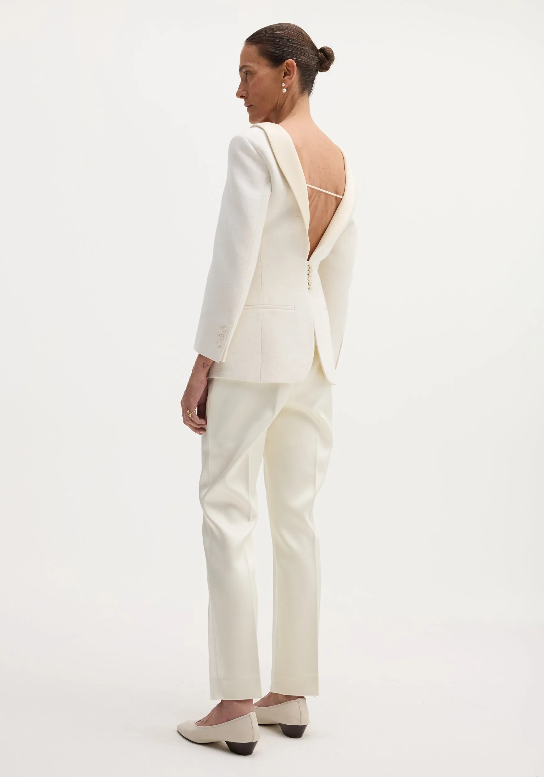 Reversed blazer | winter white sold by Rohe product image thumbnail 3