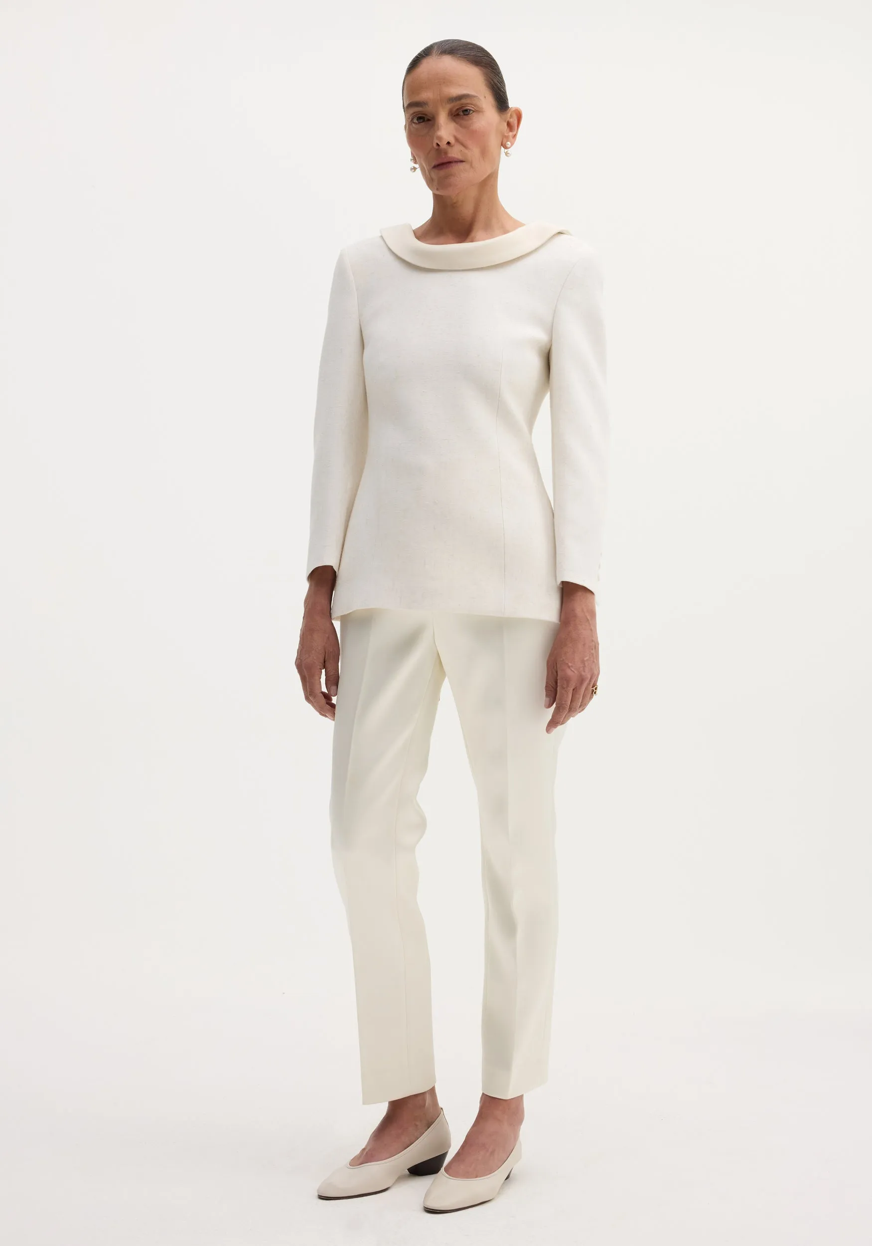 Reversed blazer | winter white sold by Rohe