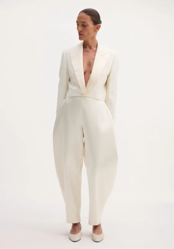 Cropped blazer | off white made by Rohe
