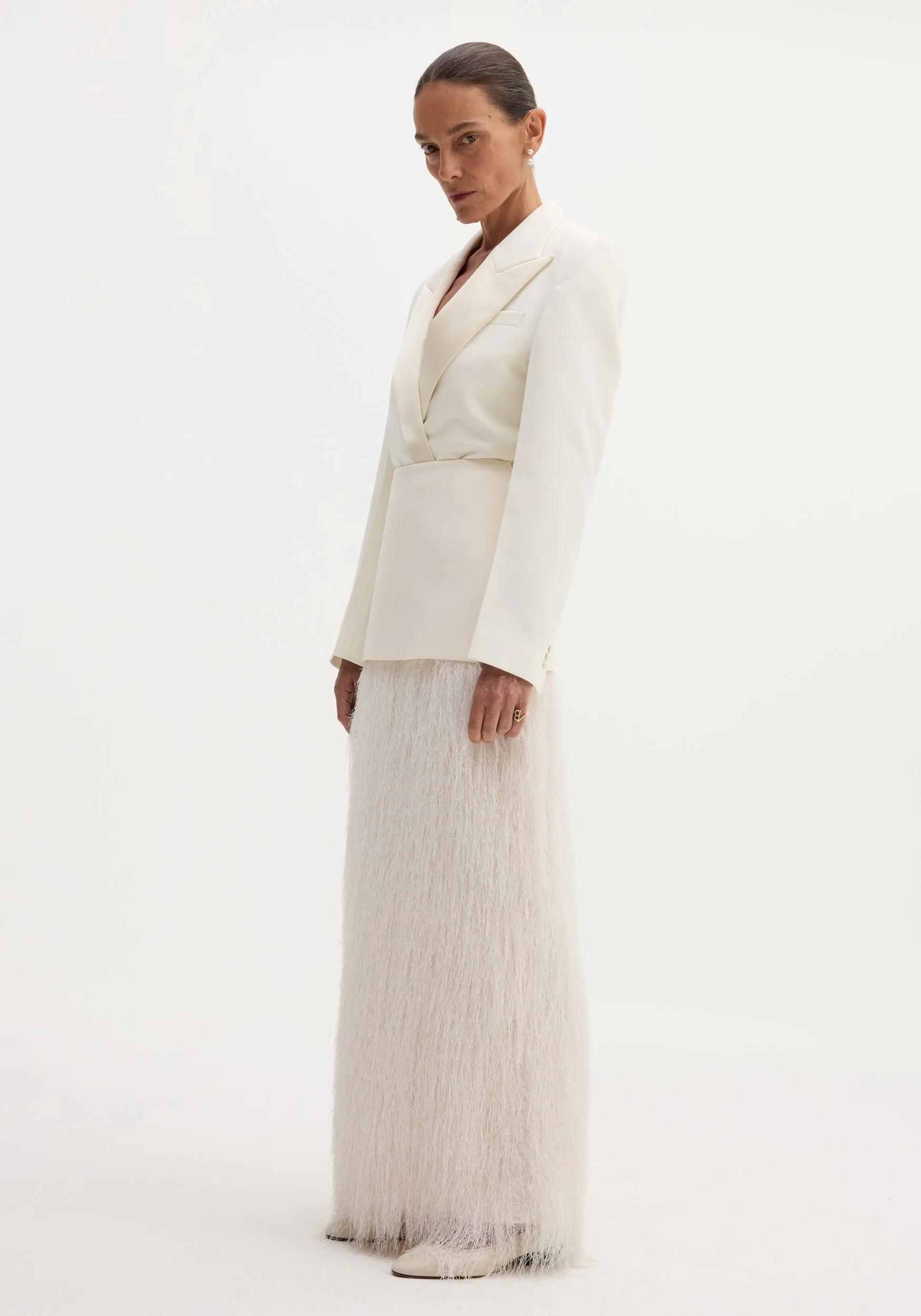 Fringe skirt | ivory sold by Rohe product image thumbnail 2