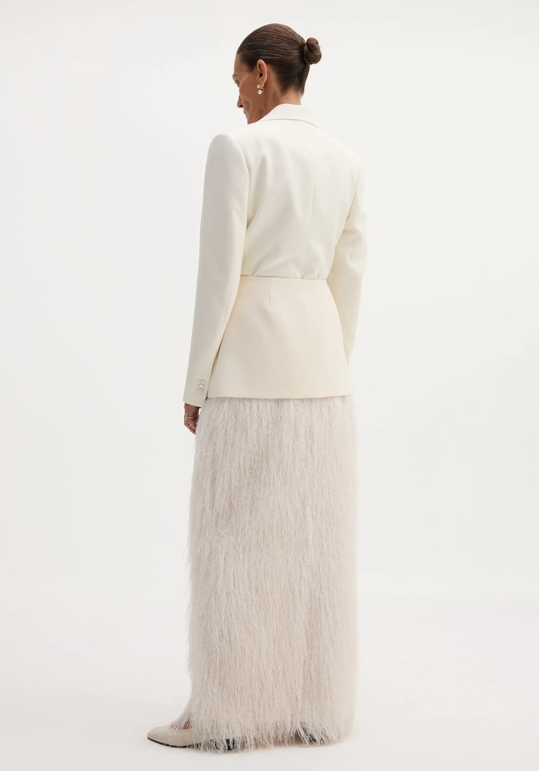 Fringe skirt | ivory sold by Rohe product image thumbnail 5