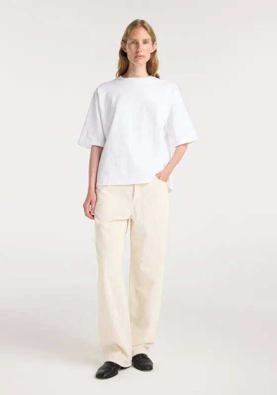 Oversized cotton t-shirt | optic white made by Rohe