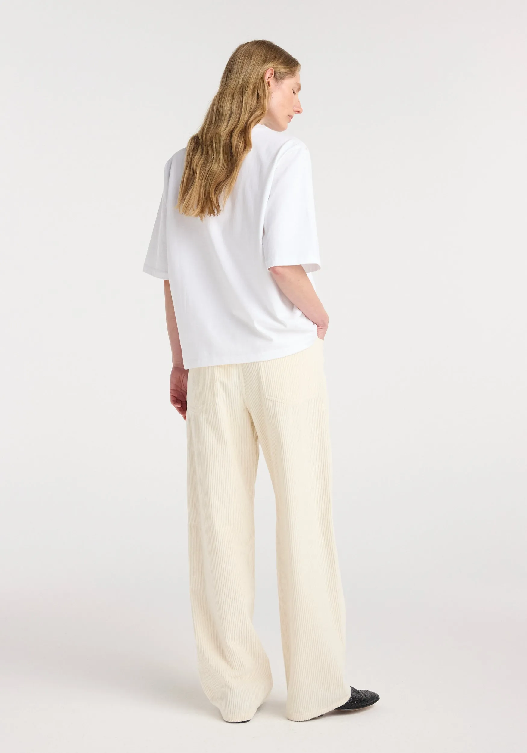 Oversized cotton t-shirt | optic white sold by Rohe product image thumbnail 3