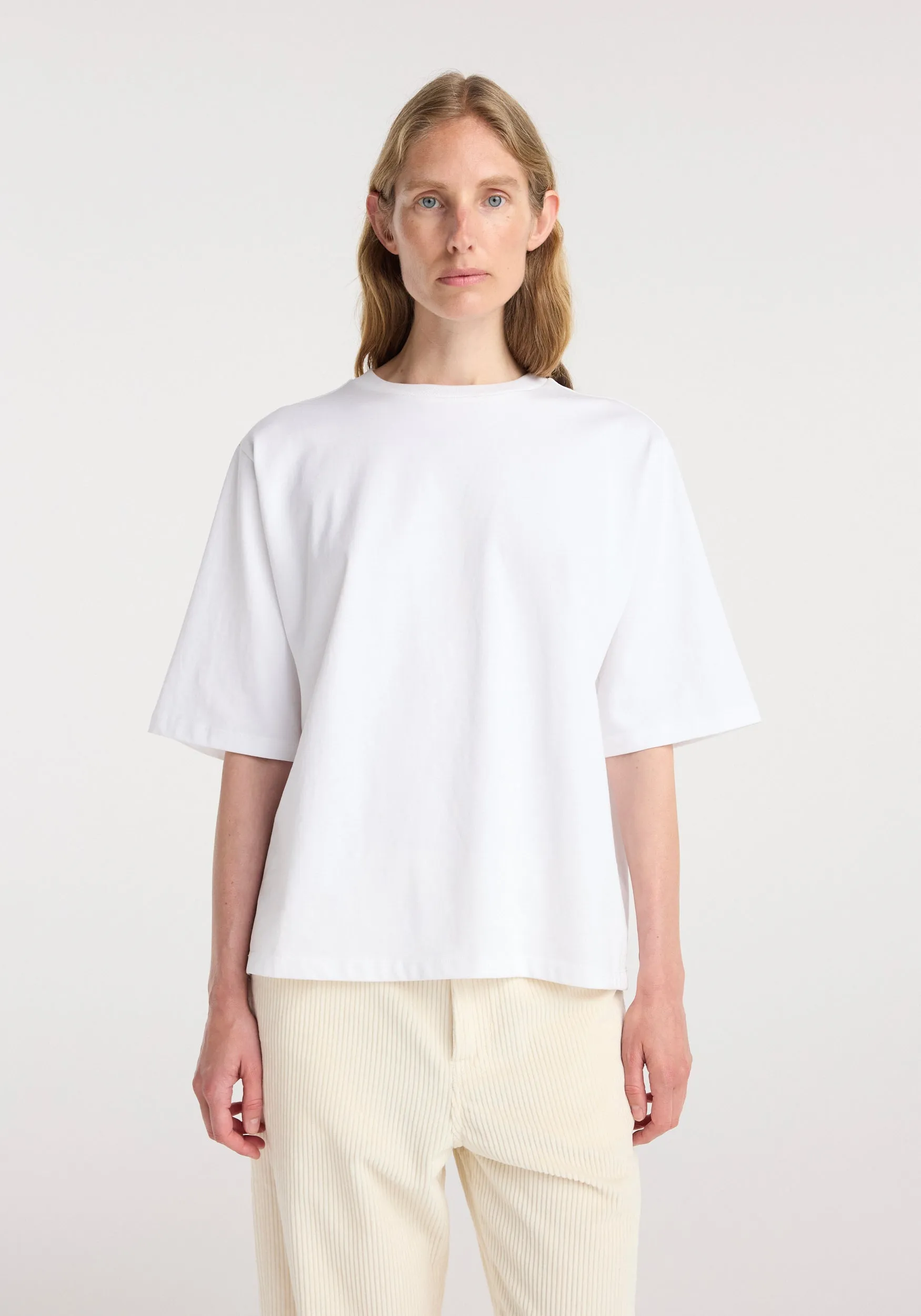 Oversized cotton t-shirt | optic white sold by Rohe product image thumbnail 5