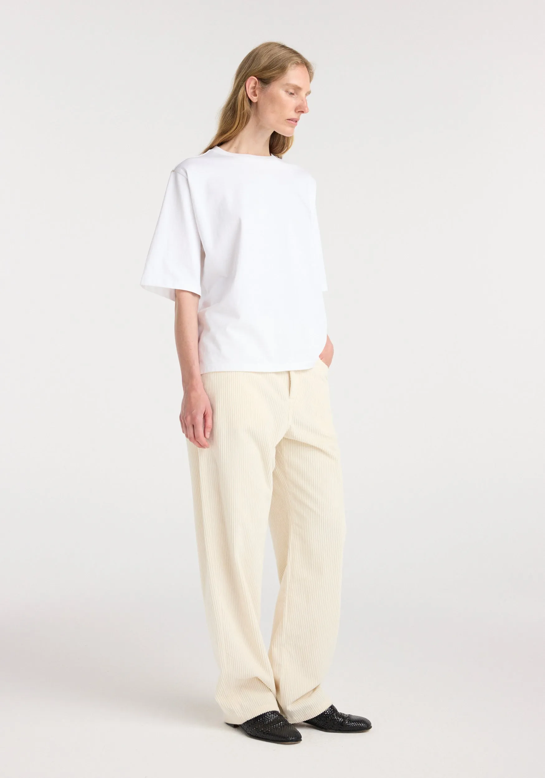 Oversized cotton t-shirt | optic white sold by Rohe product image thumbnail 2