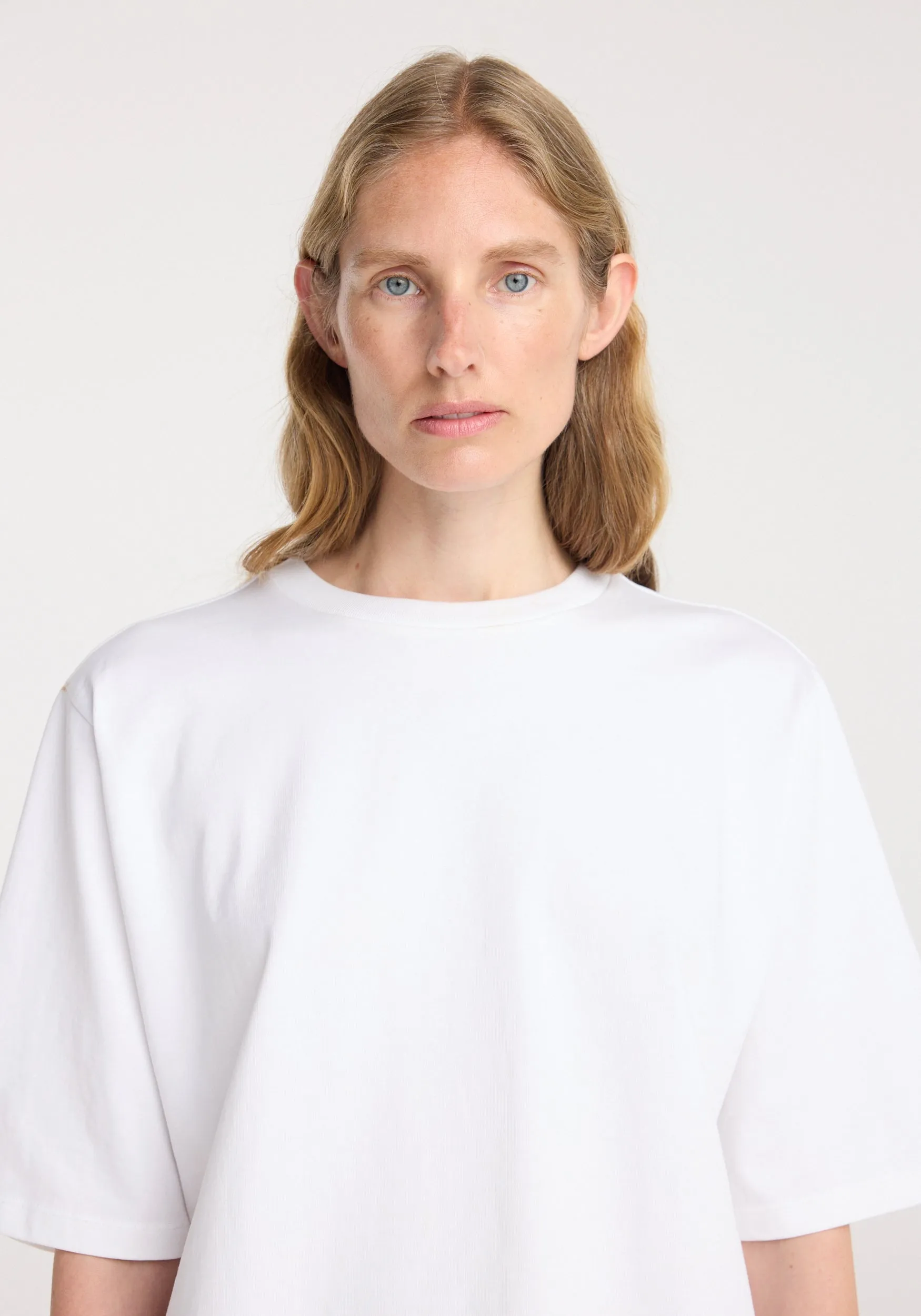 Oversized cotton t-shirt | optic white sold by Rohe product image thumbnail 4
