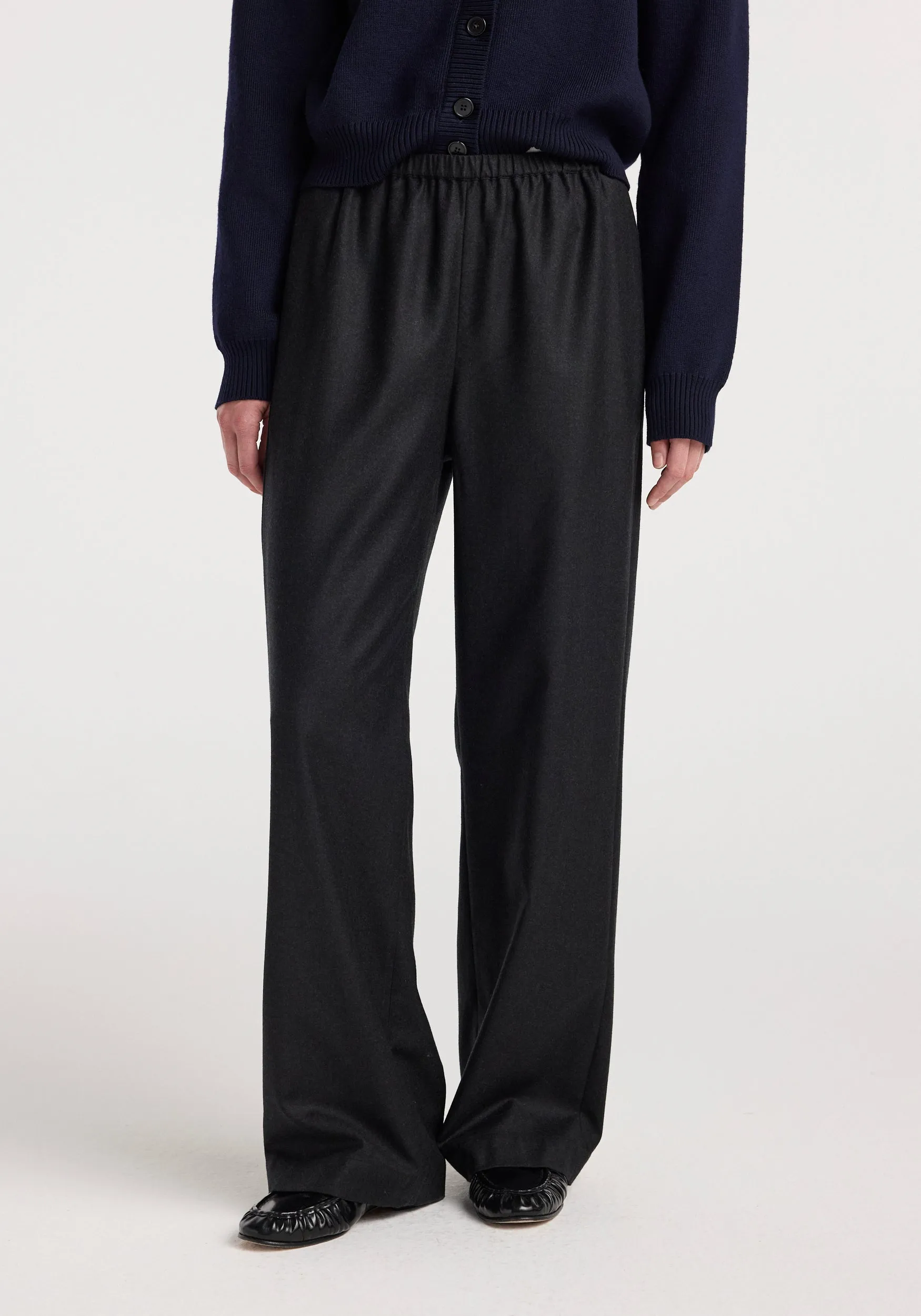 Relaxed fit trousers | anthracite melange sold by Rohe product image thumbnail 2
