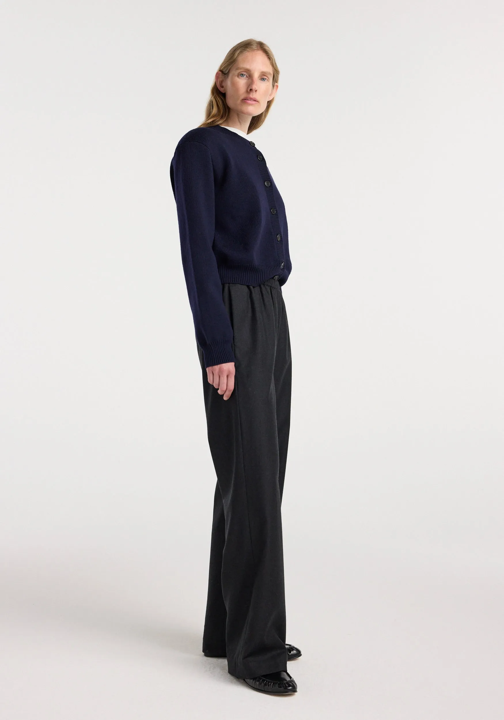 Relaxed fit trousers | anthracite melange sold by Rohe product image thumbnail 4
