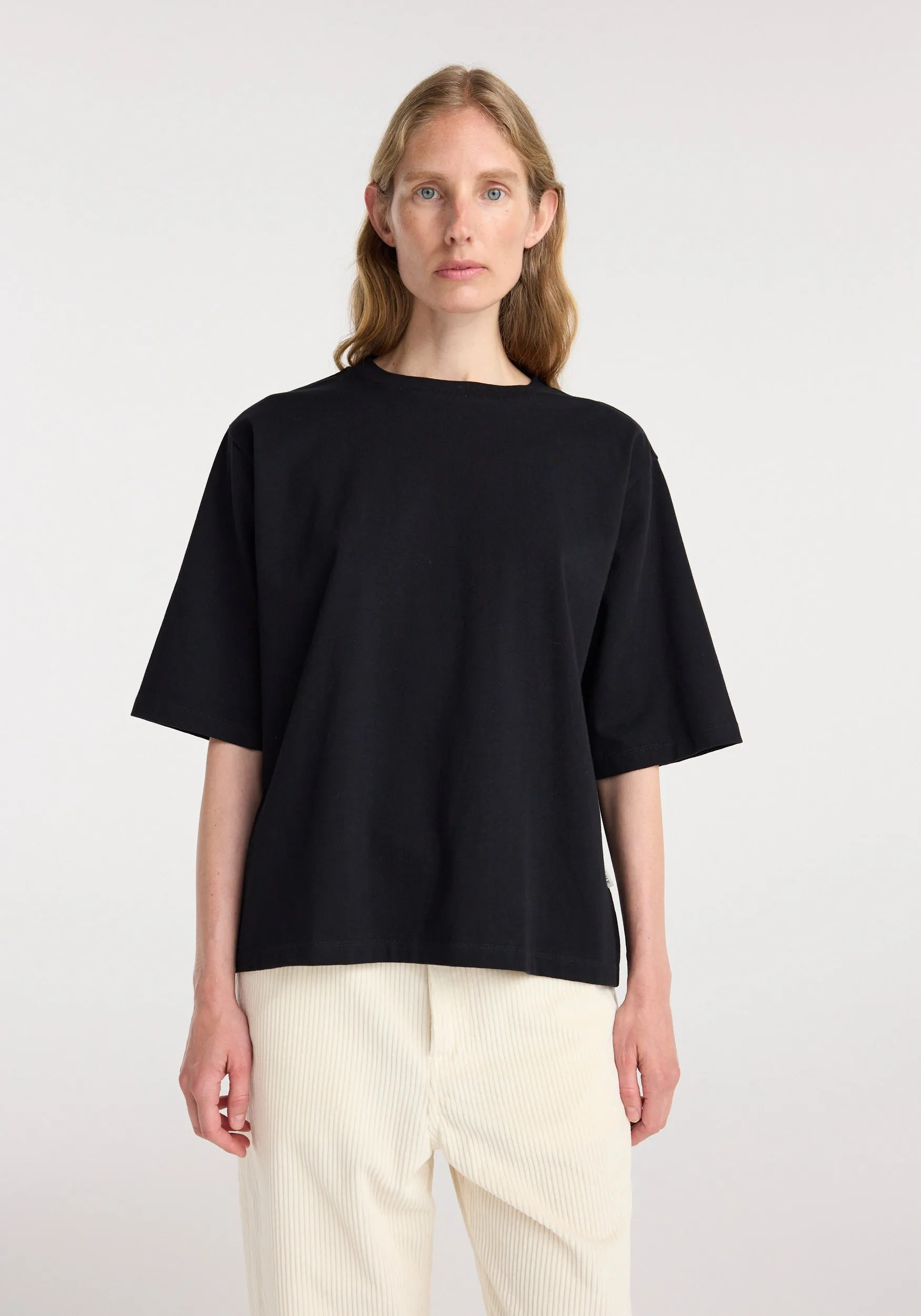 Oversized cotton t-shirt | black sold by Rohe product image thumbnail 3