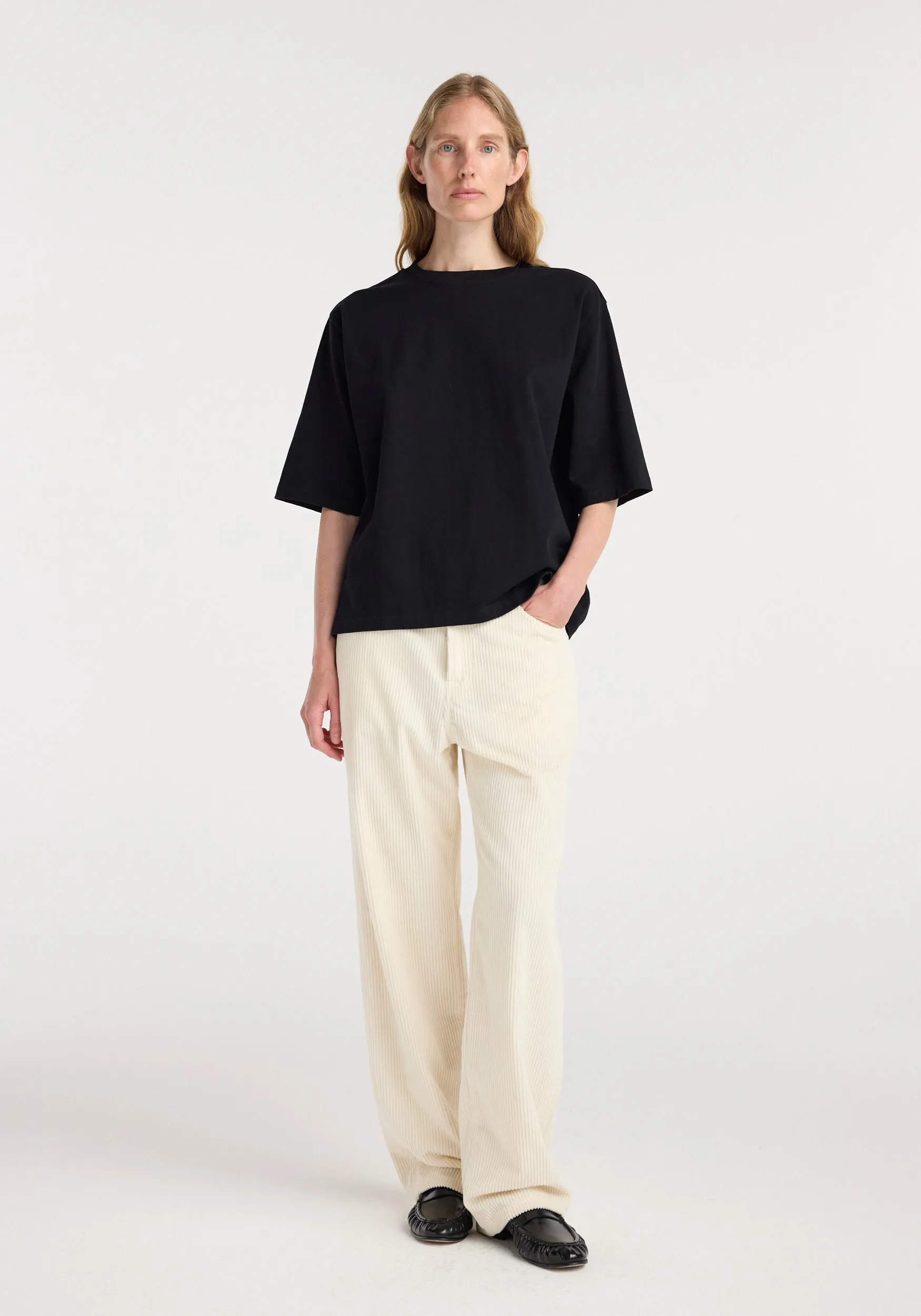 Oversized cotton t-shirt | black sold by Rohe product image thumbnail 4