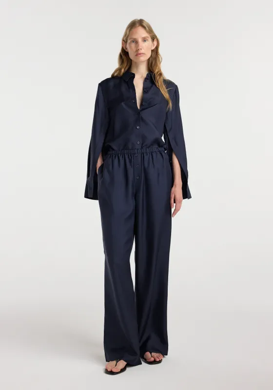 Silk relaxed trousers | night made by Rohe
