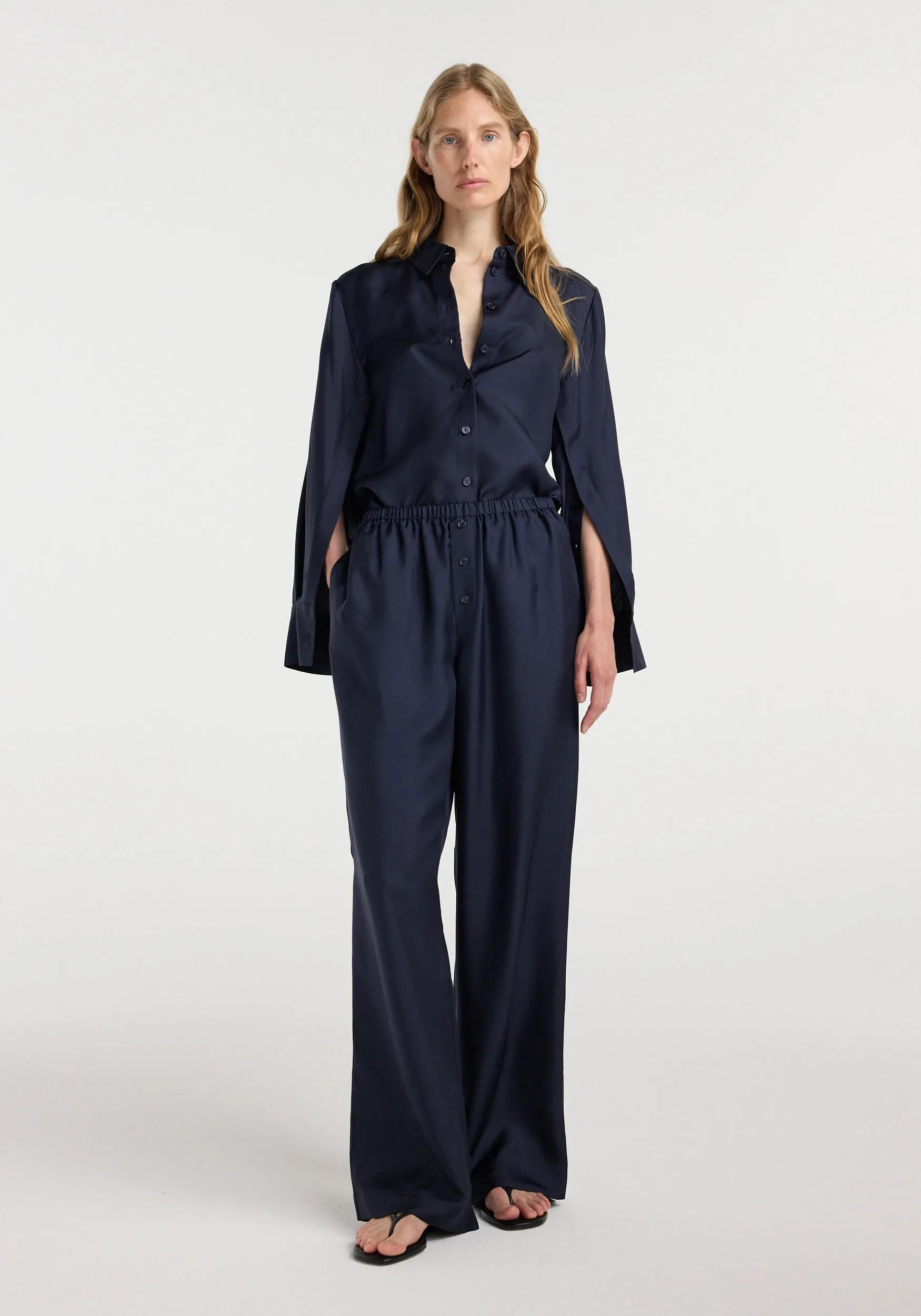 Silk relaxed trousers | night sold by Rohe