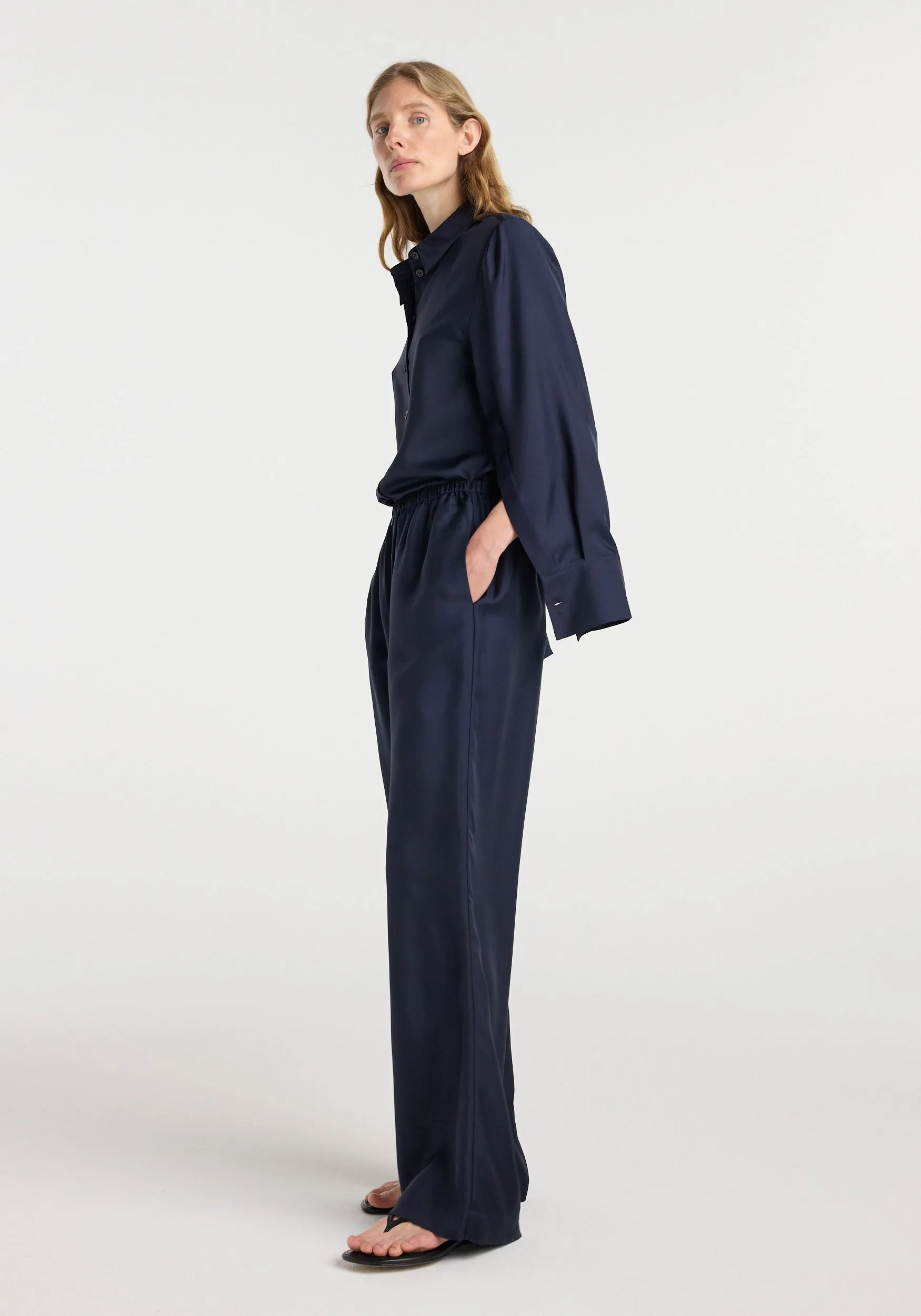 Silk relaxed trousers | night sold by Rohe product image thumbnail 2