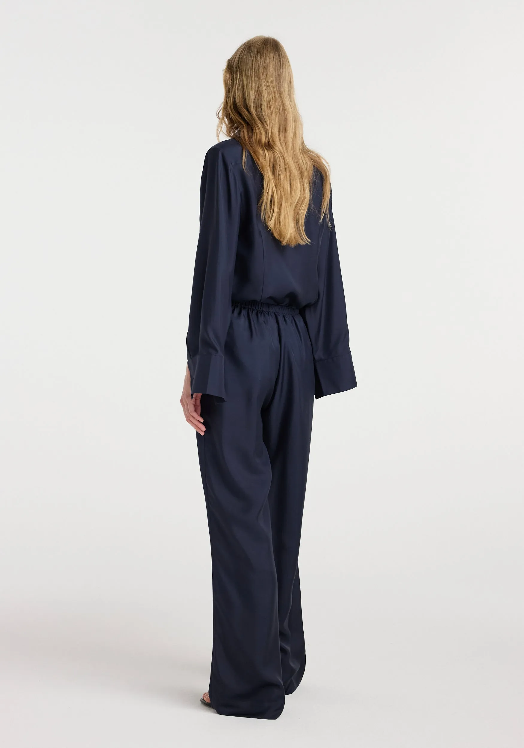 Silk relaxed trousers | night sold by Rohe product image thumbnail 4