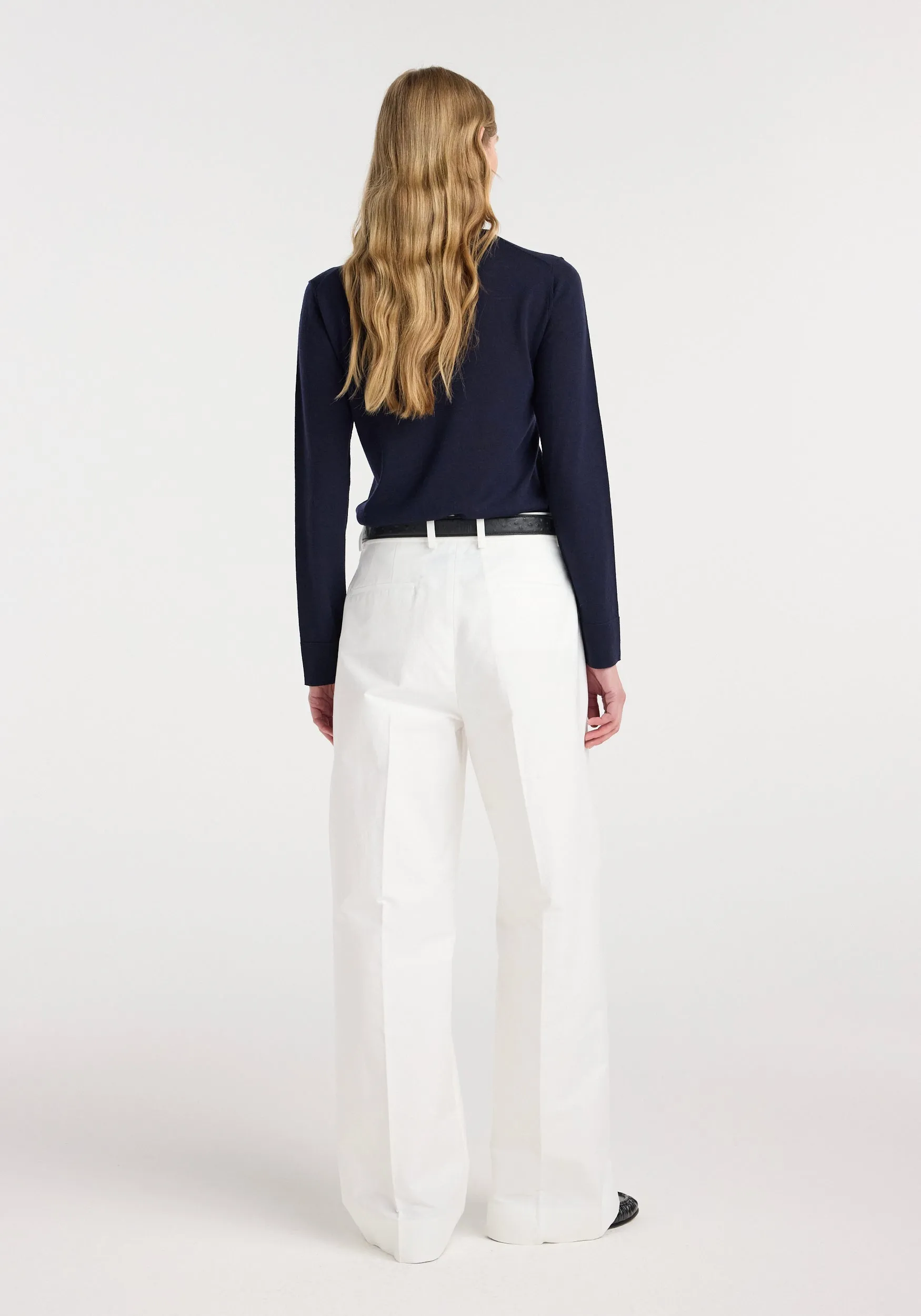 Fine-knit wool cashmere turtleneck | navy sold by Rohe product image thumbnail 3