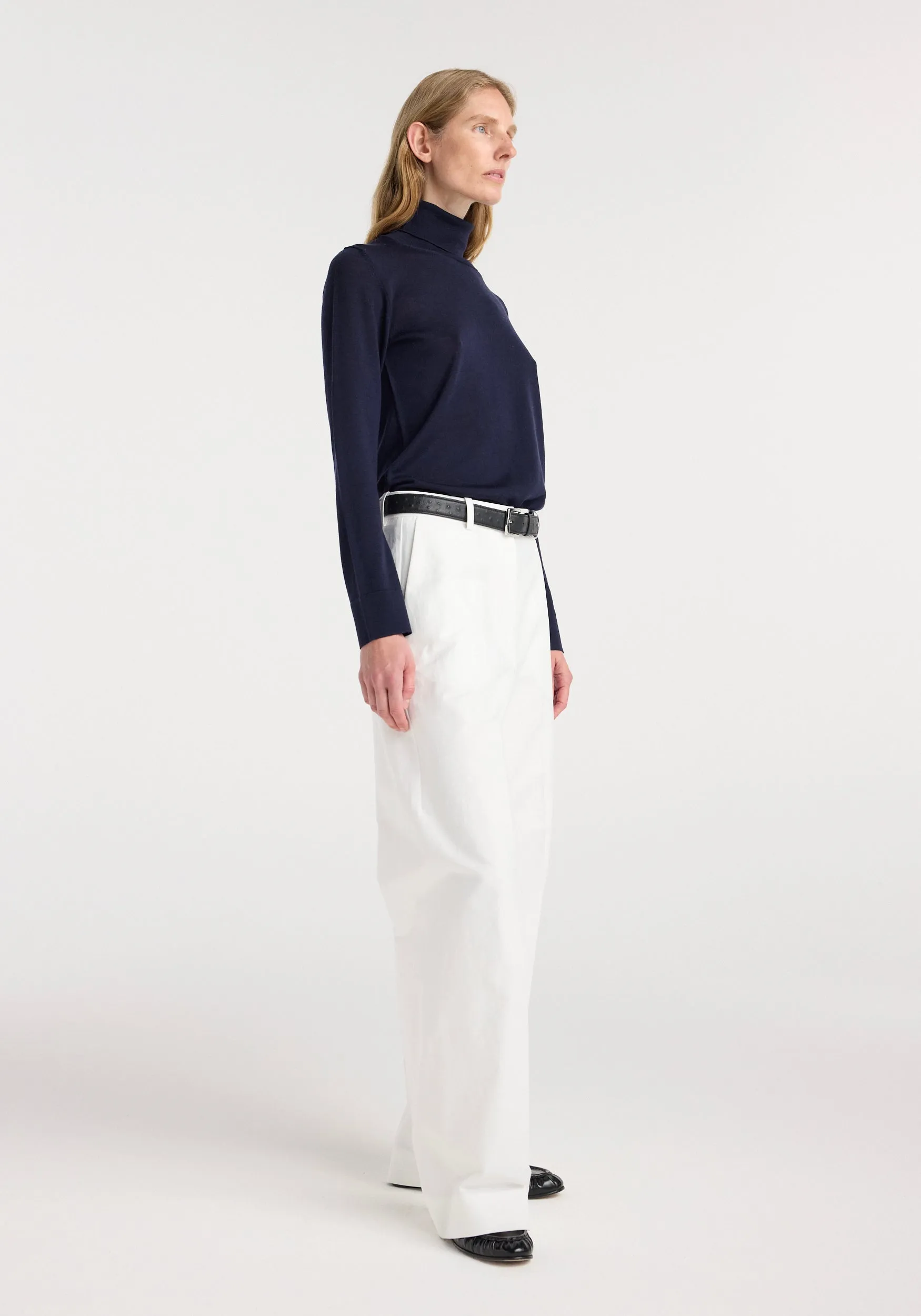 Fine-knit wool cashmere turtleneck | navy sold by Rohe product image thumbnail 2