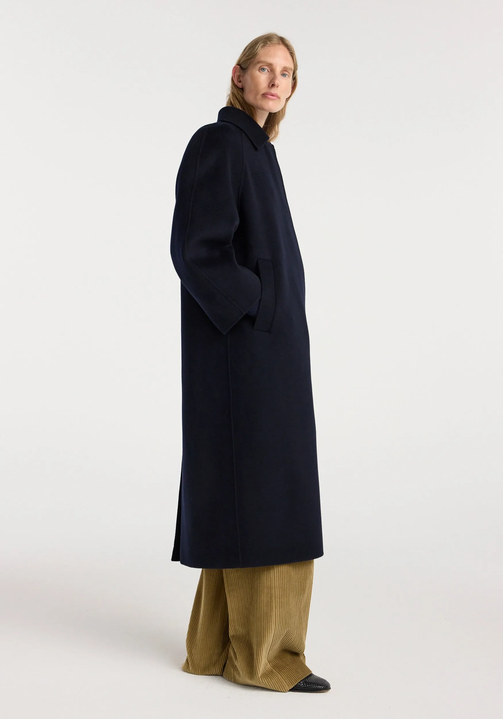 Double-faced wool padded coat | navy sold by Rohe product image thumbnail 5