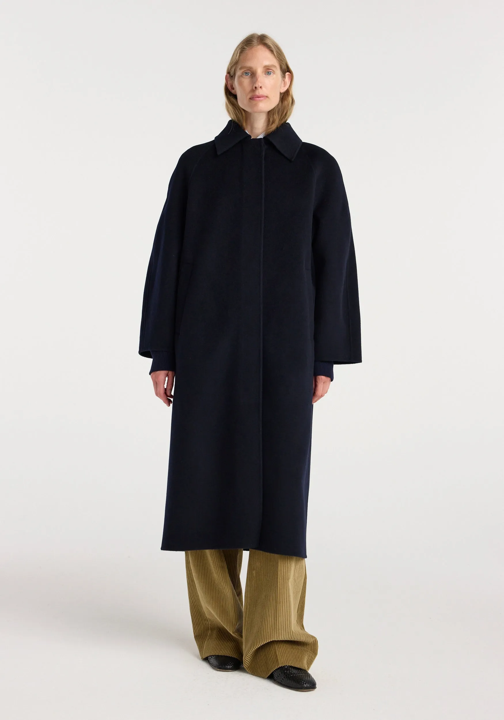 Double-faced wool padded coat | navy sold by Rohe product image thumbnail 4