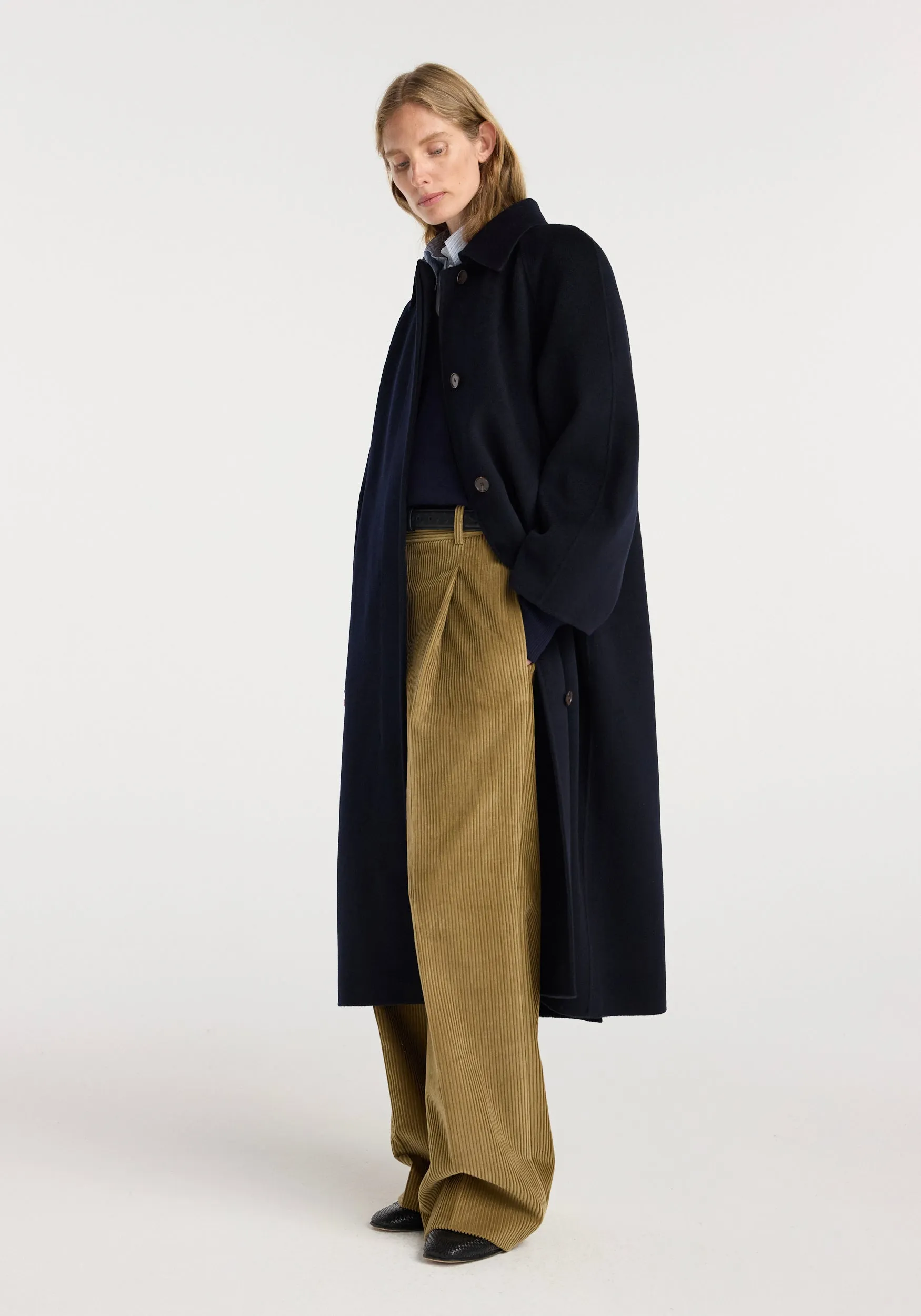 Double-faced wool padded coat | navy sold by Rohe product image thumbnail 3
