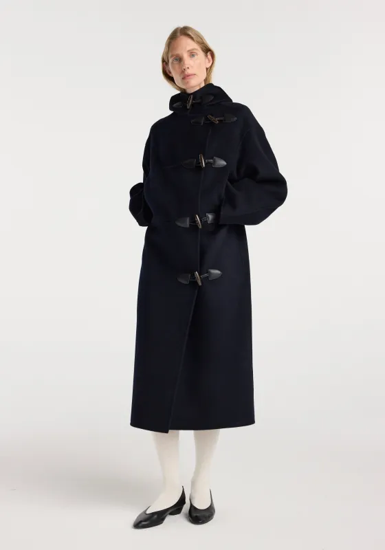 Double-faced wool duffel coat | navy made by Rohe