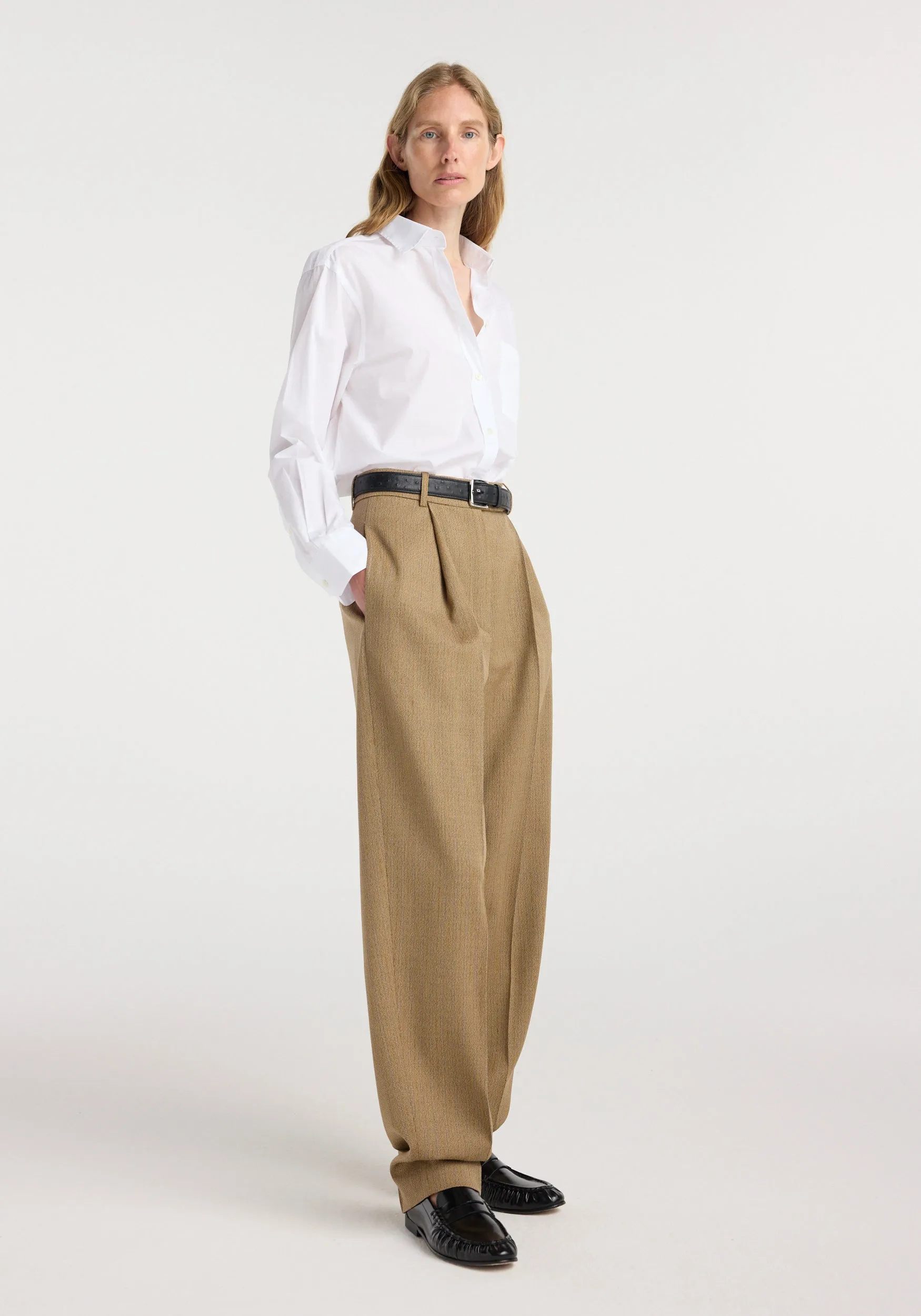 Classic fit shirt | optic white sold by Rohe