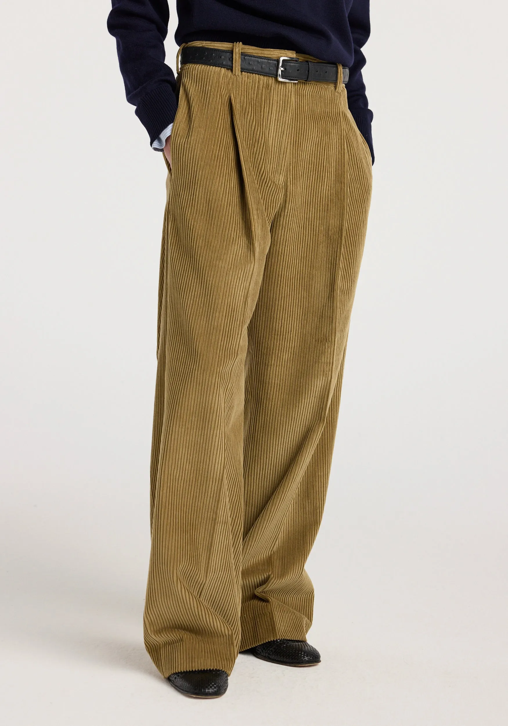 Ted - Lower waist corduroy trousers | beige sold by Rohe product image thumbnail 3