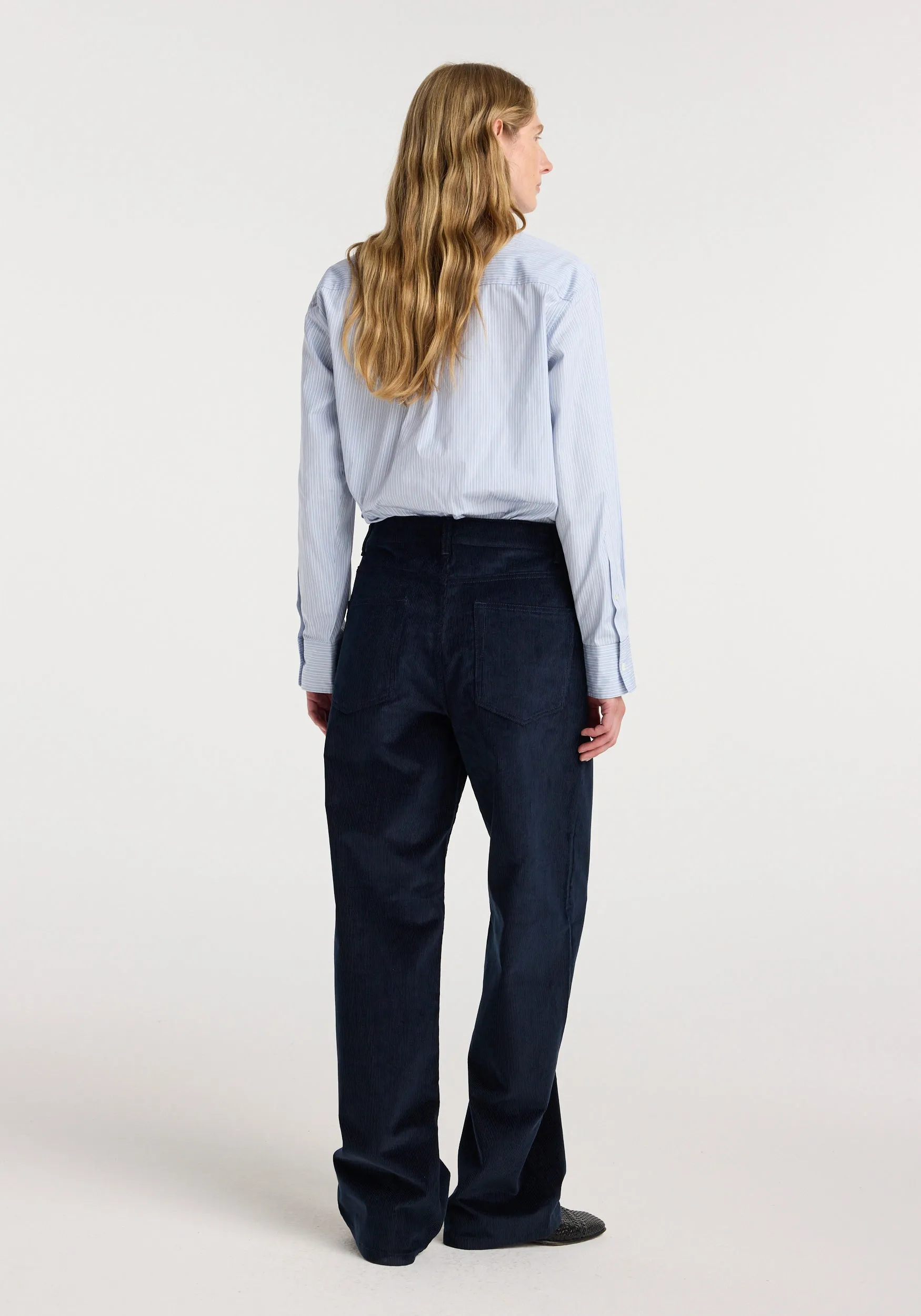 Bruun - Signature baggy corduroy | night sold by Rohe product image thumbnail 4