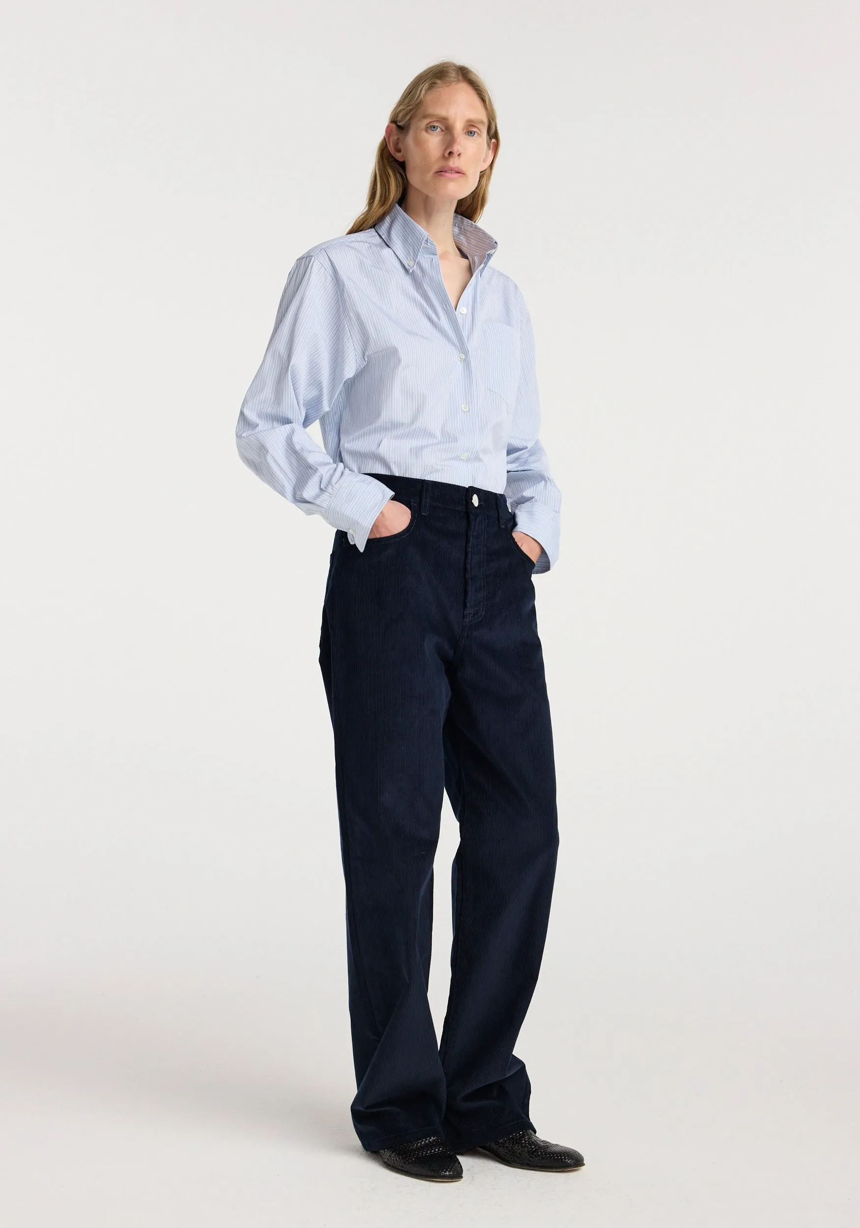 Bruun - Signature baggy corduroy | night sold by Rohe
