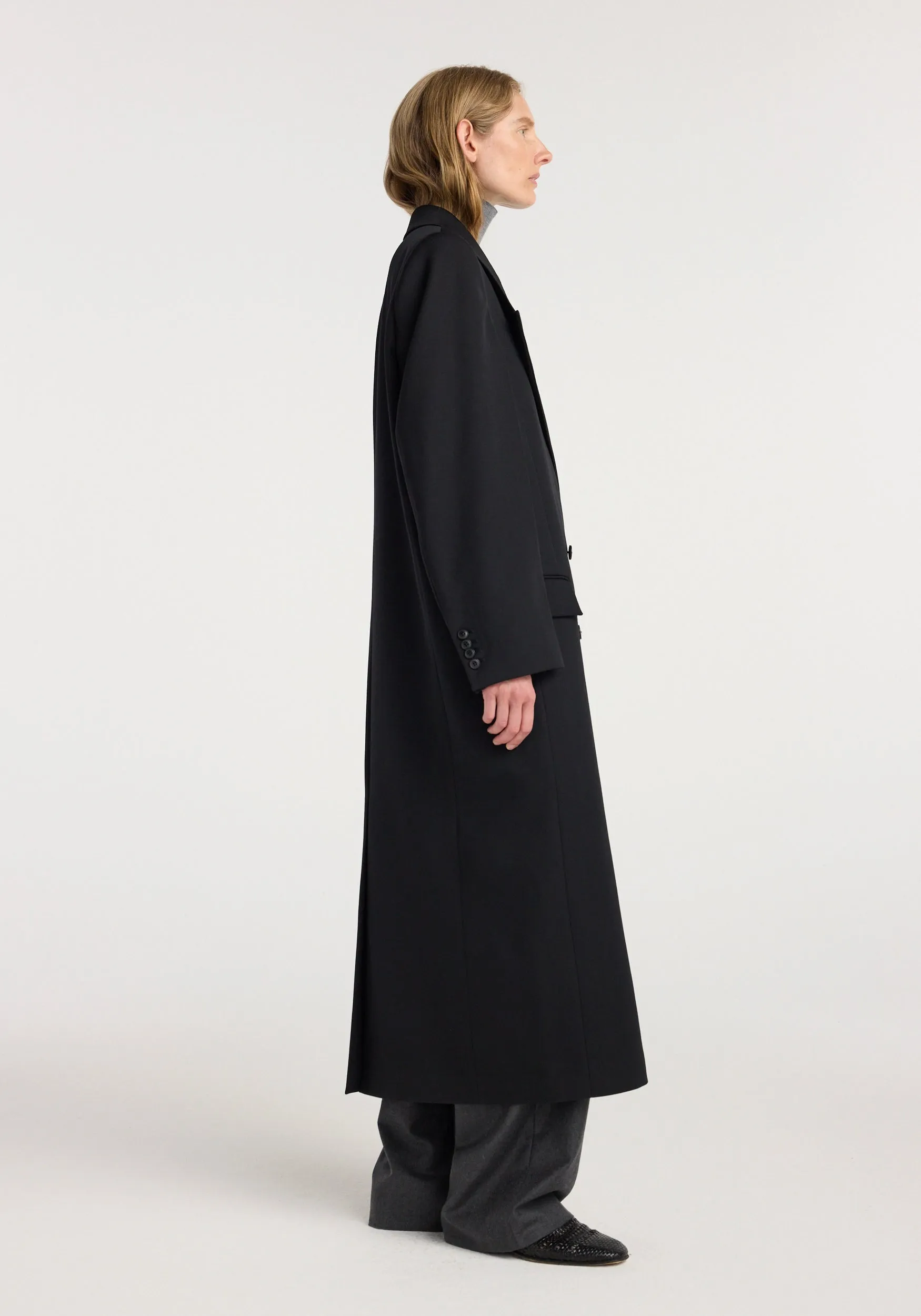 Double breasted tailored coat | black sold by Rohe product image thumbnail 3