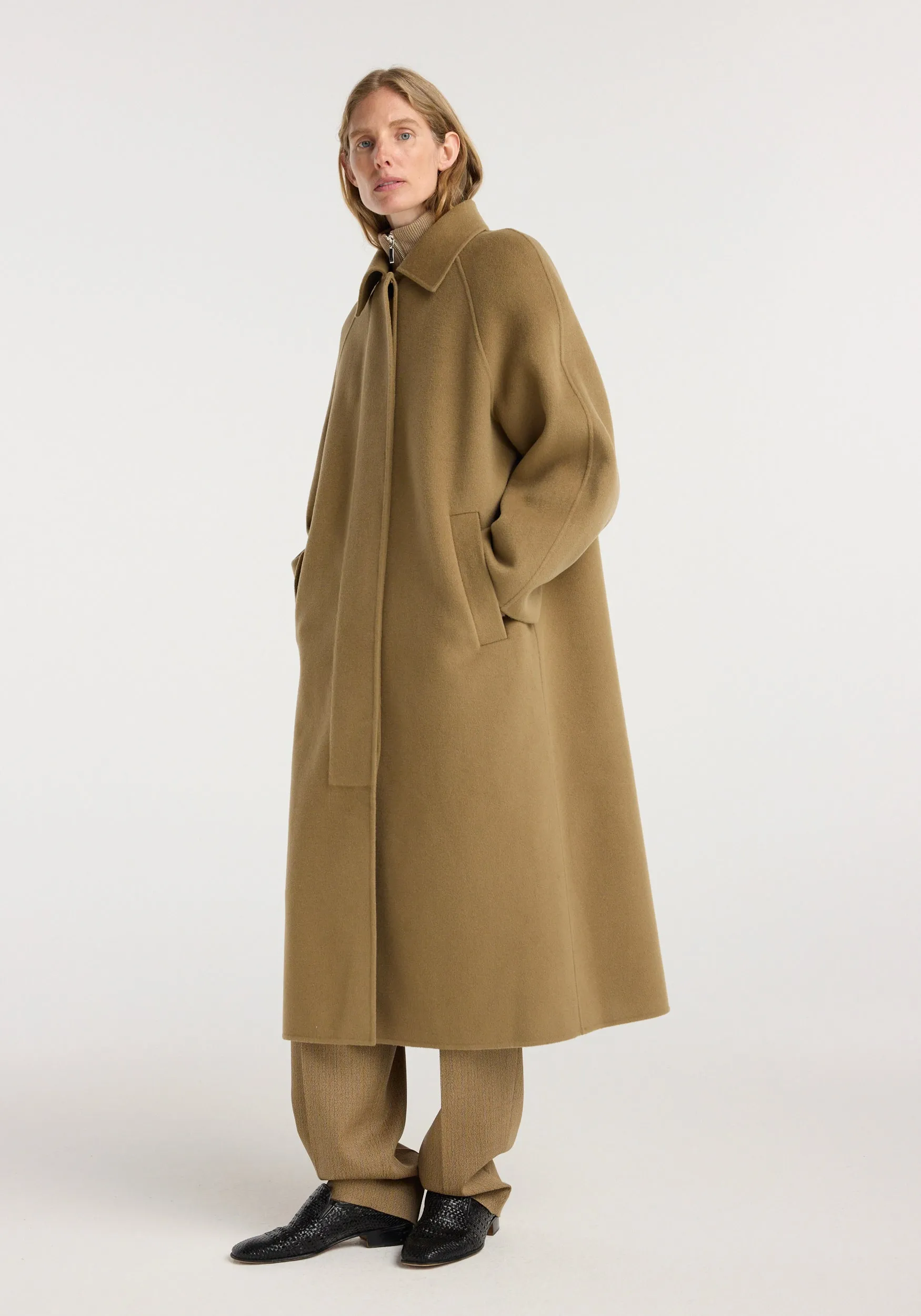 Double-faced wool padded coat | camel sold by Rohe product image thumbnail 3