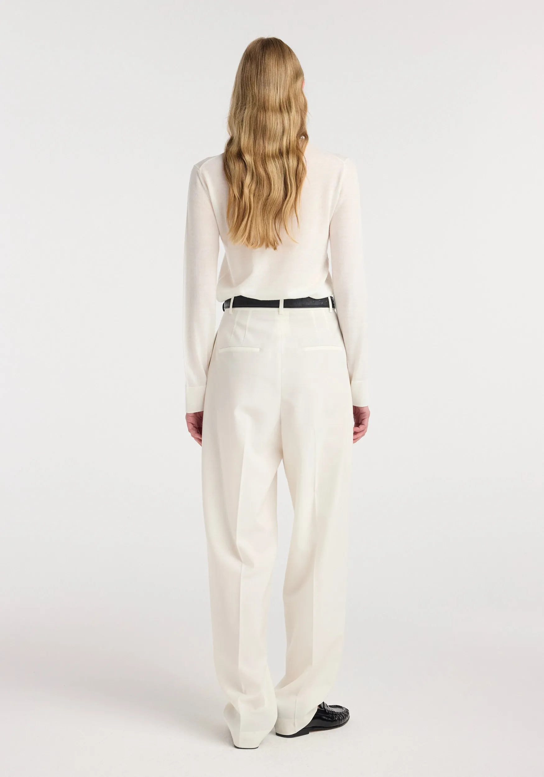 Fine-knit wool cashmere turtleneck | off white sold by Rohe product image thumbnail 3