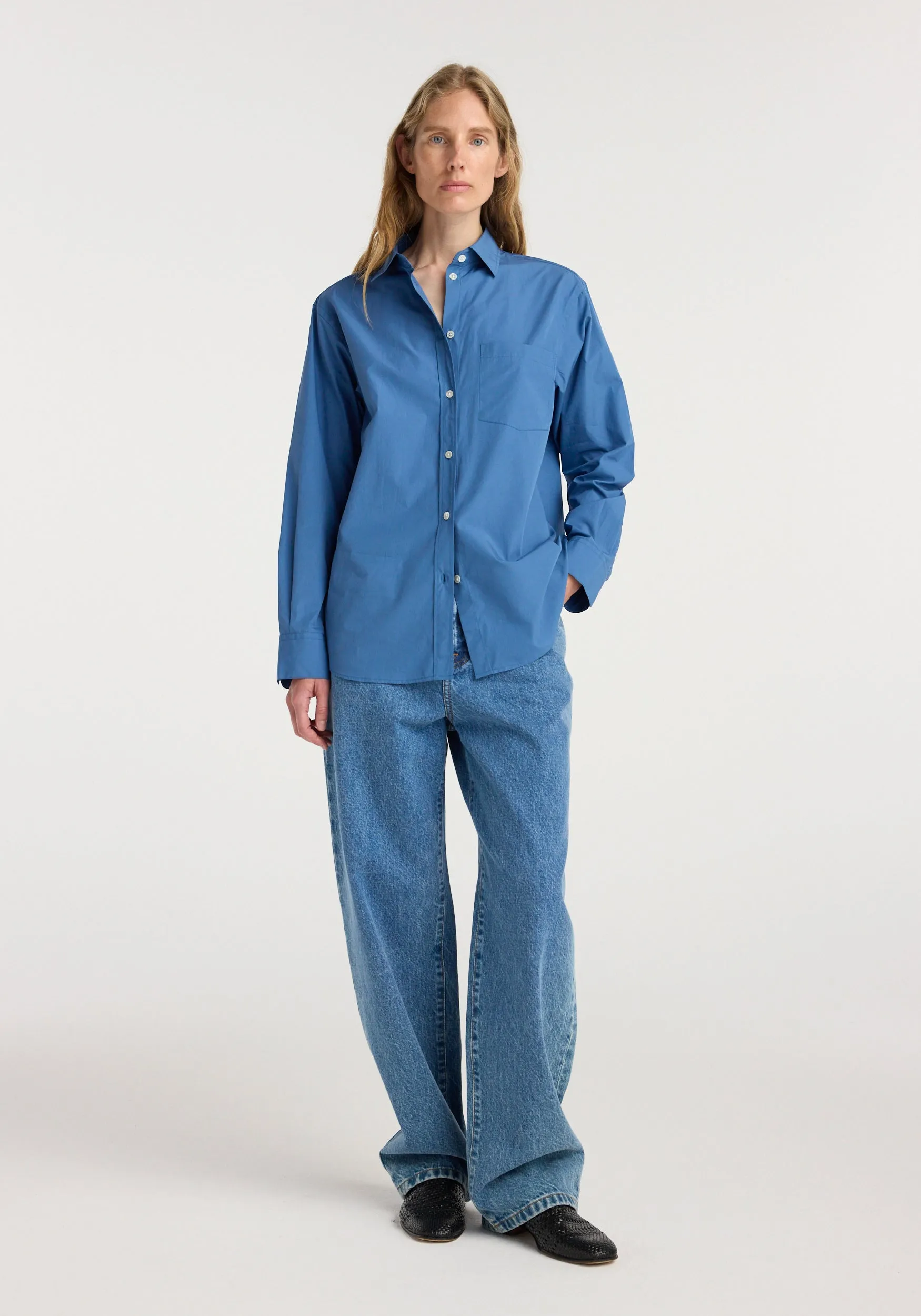 Classic fit shirt | pacific blue sold by Rohe