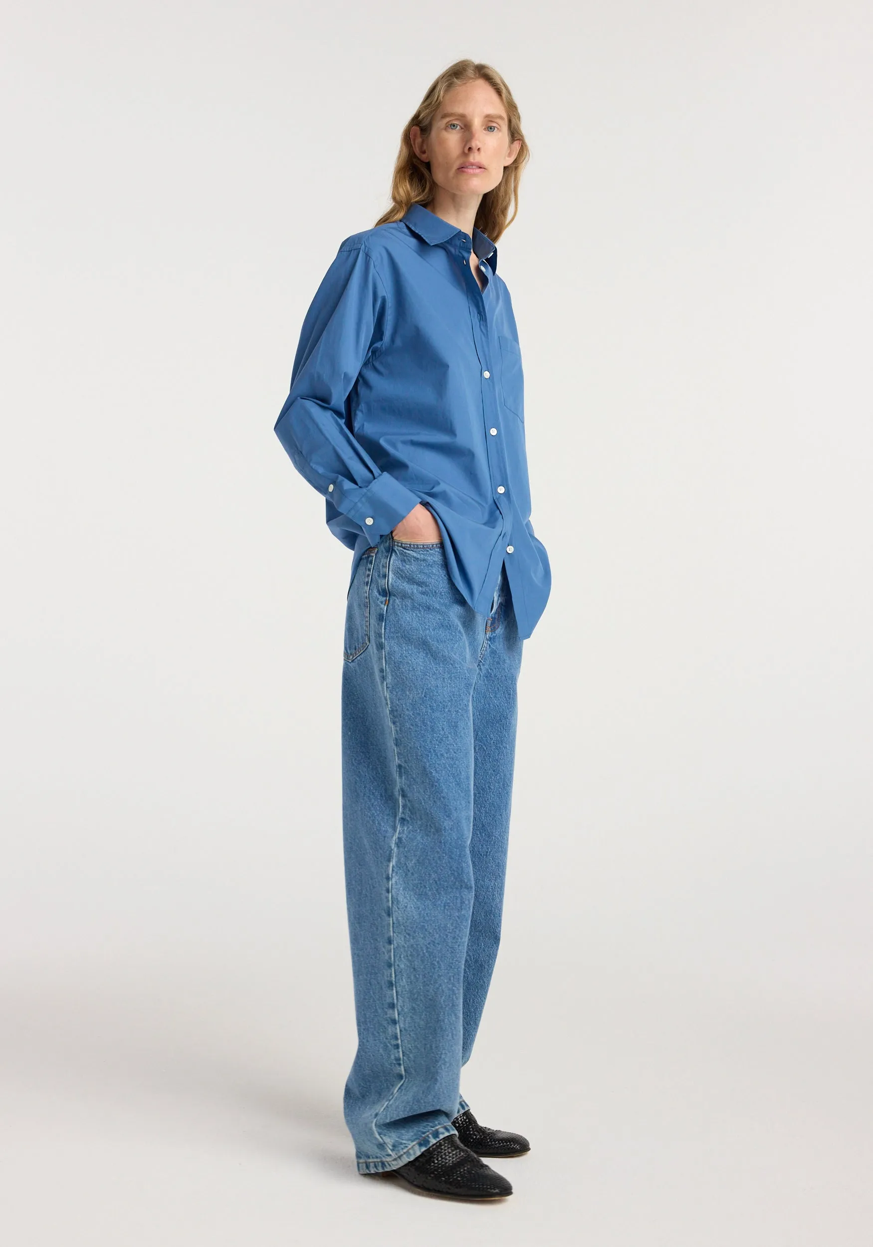 Classic fit shirt | pacific blue sold by Rohe product image thumbnail 3