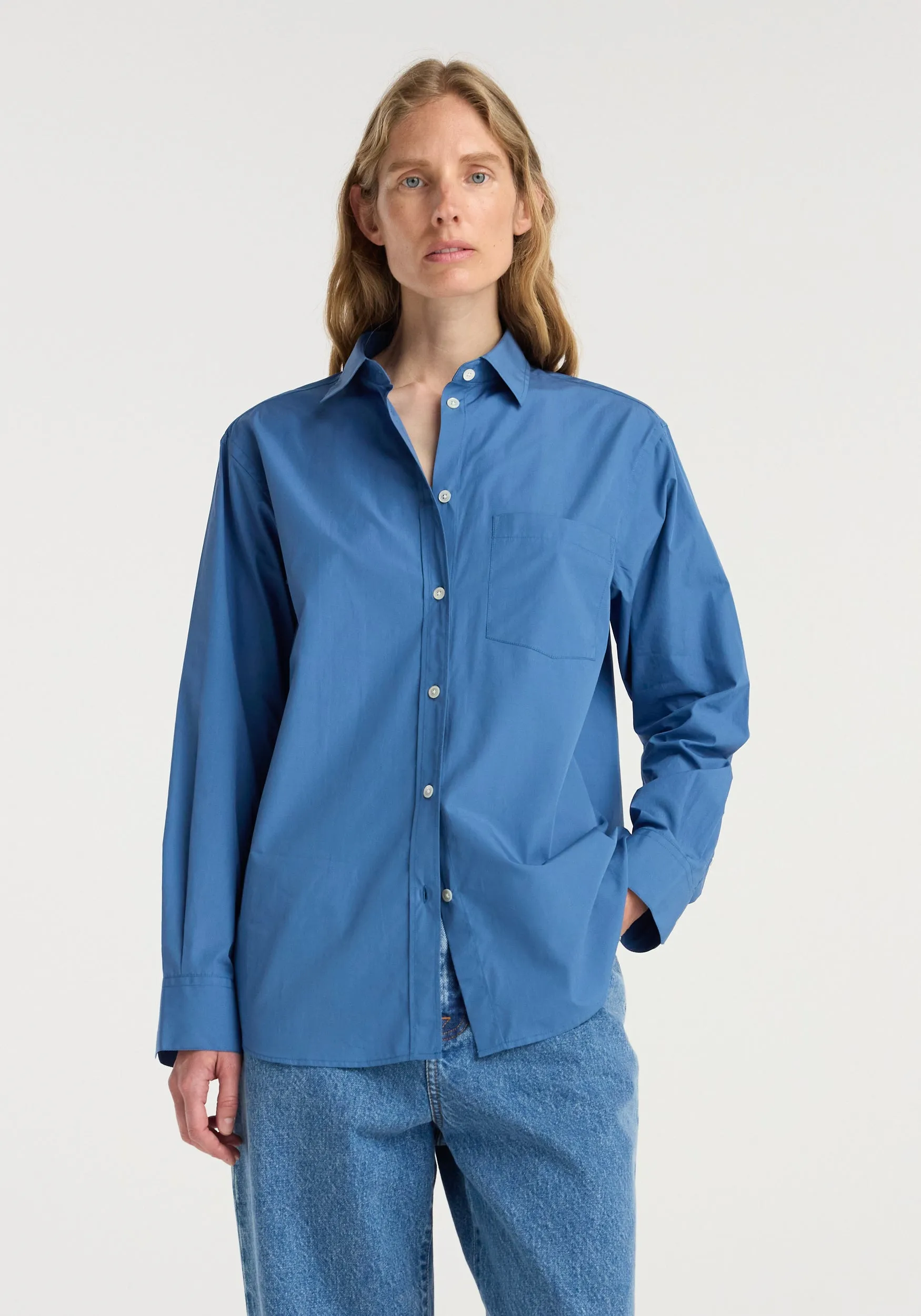 Classic fit shirt | pacific blue sold by Rohe product image thumbnail 2