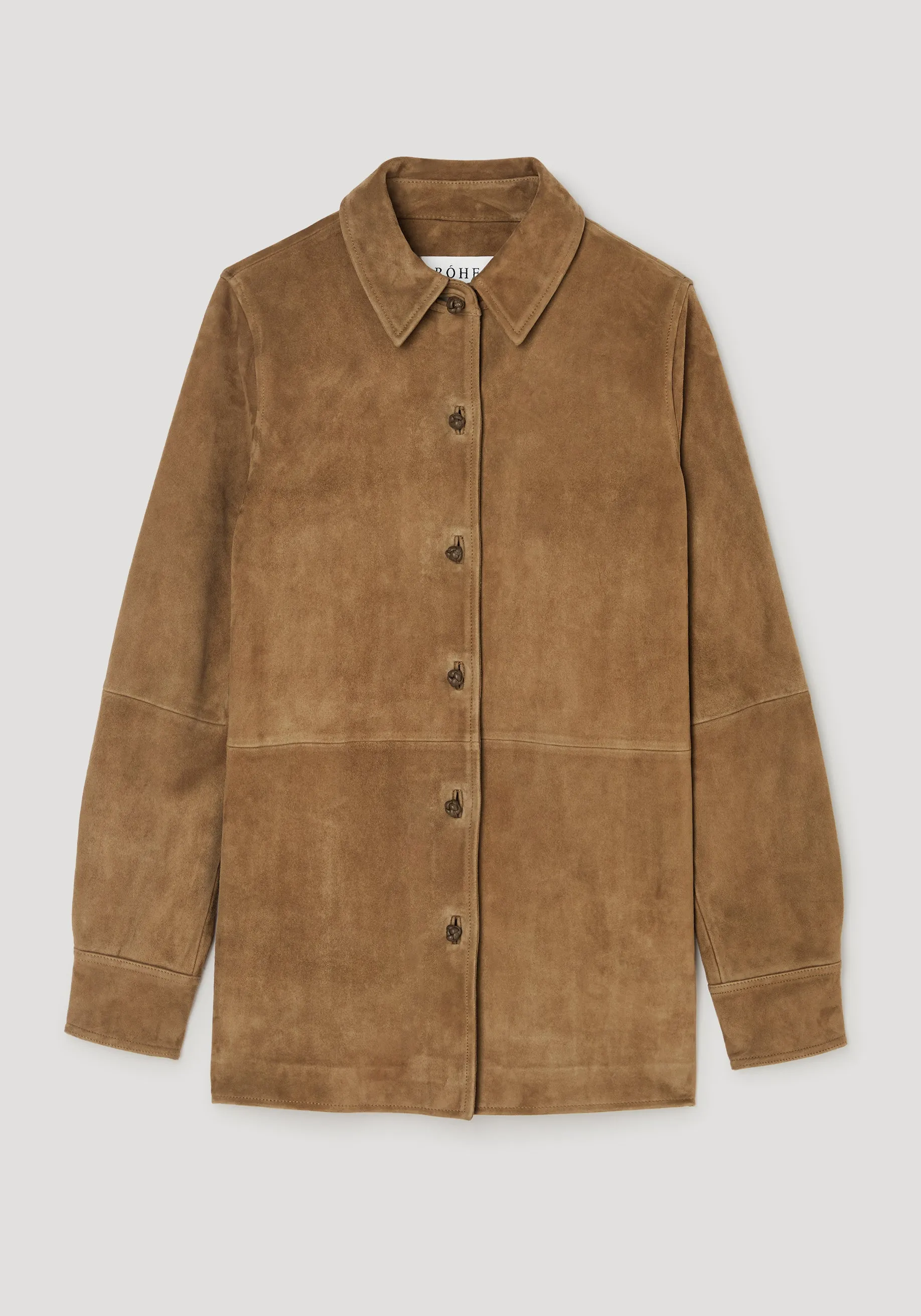 Suede pankou overshirt | sage sold by Rohe product image thumbnail 3