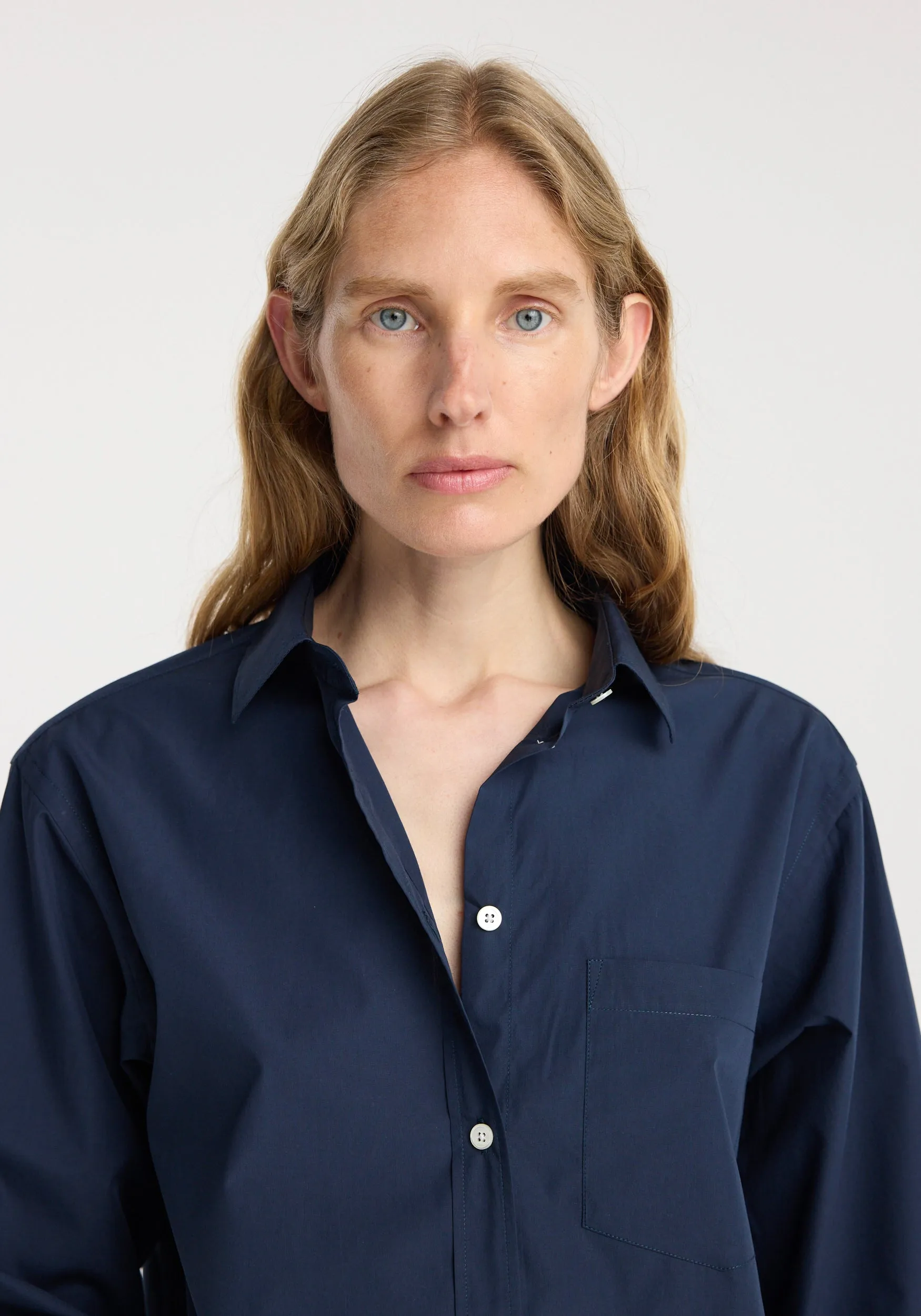 Classic fit shirt | navy sold by Rohe product image thumbnail 5