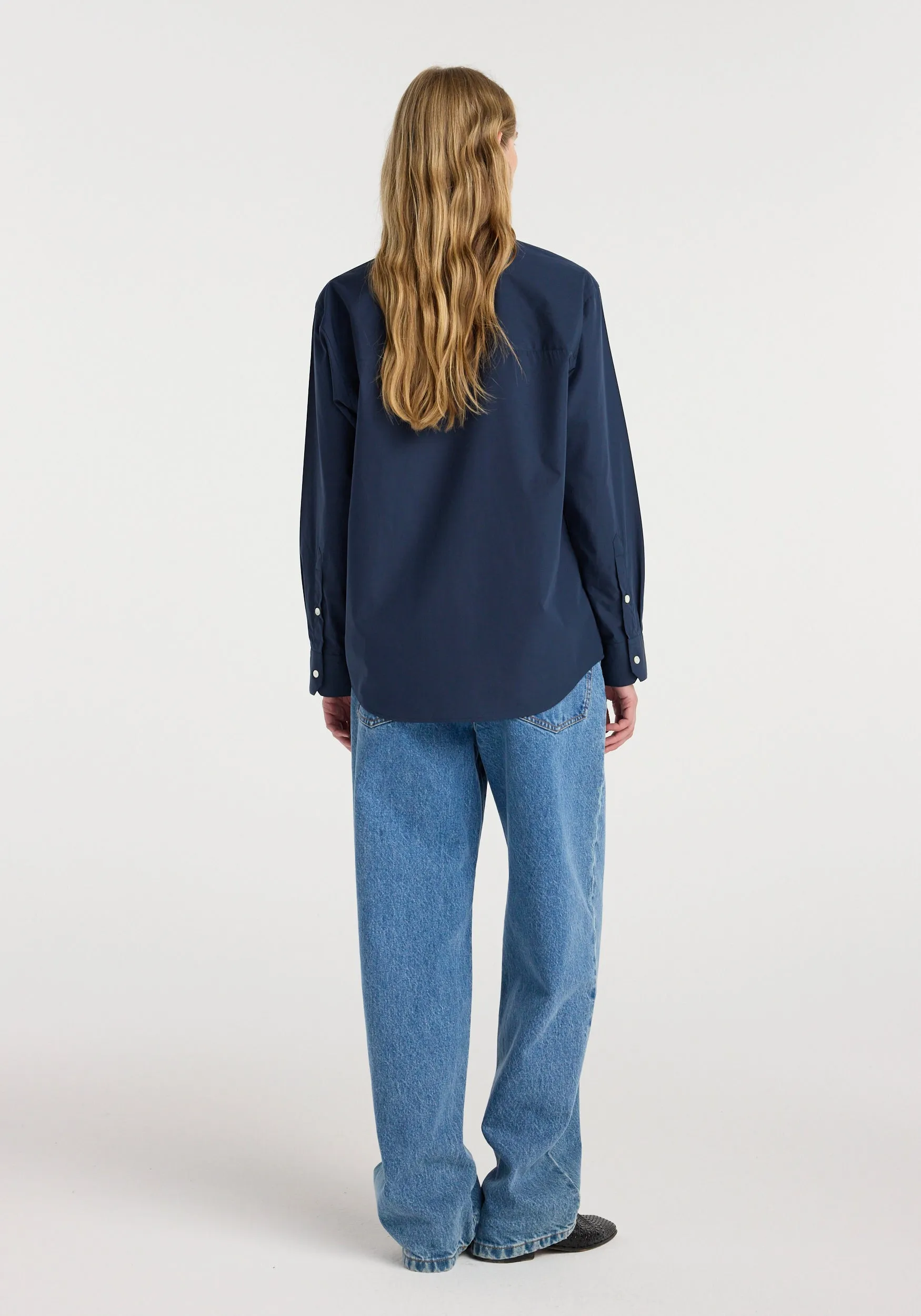 Classic fit shirt | navy sold by Rohe product image thumbnail 3