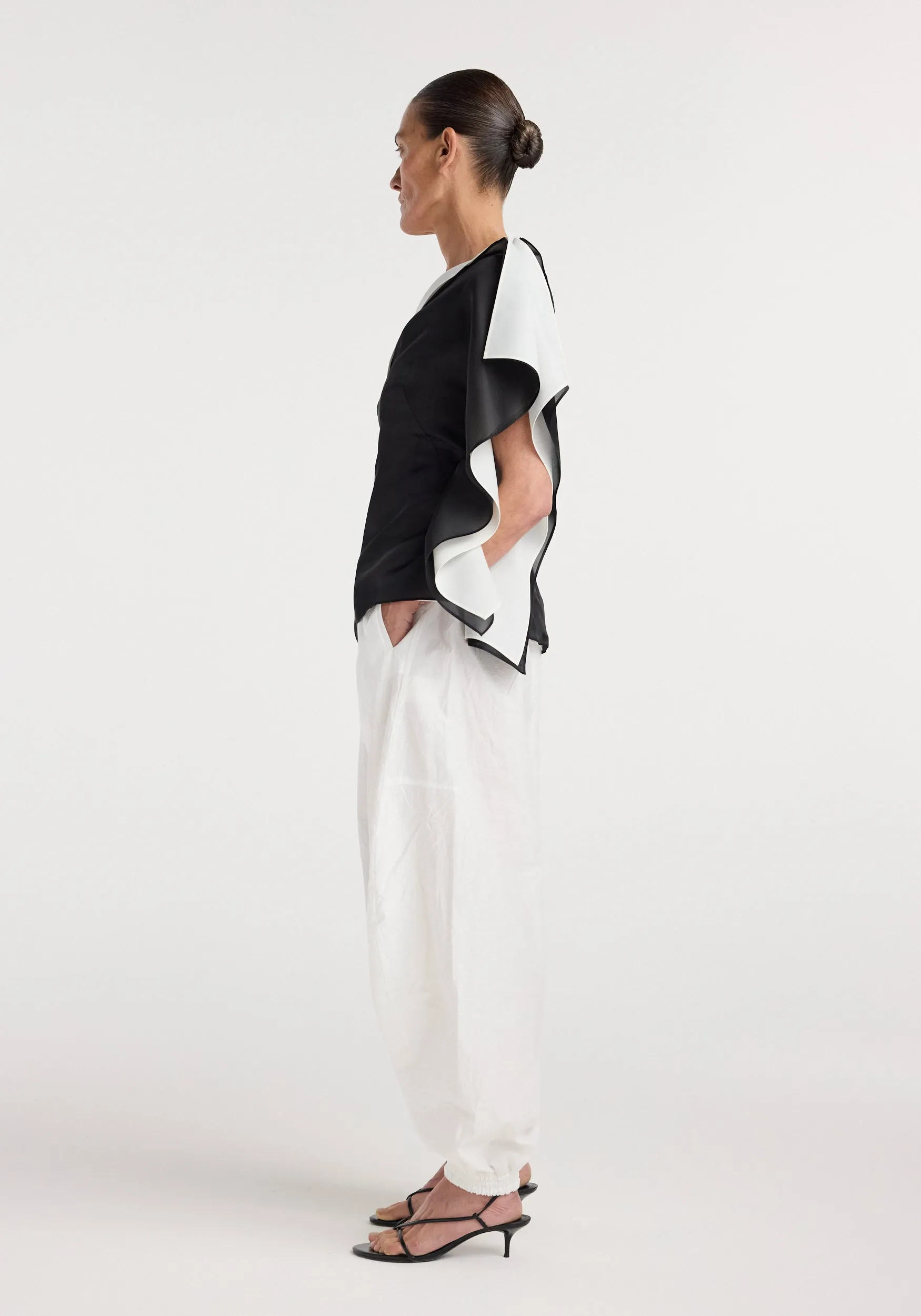 Sculptural double layered top | black sold by Rohe product image thumbnail 3
