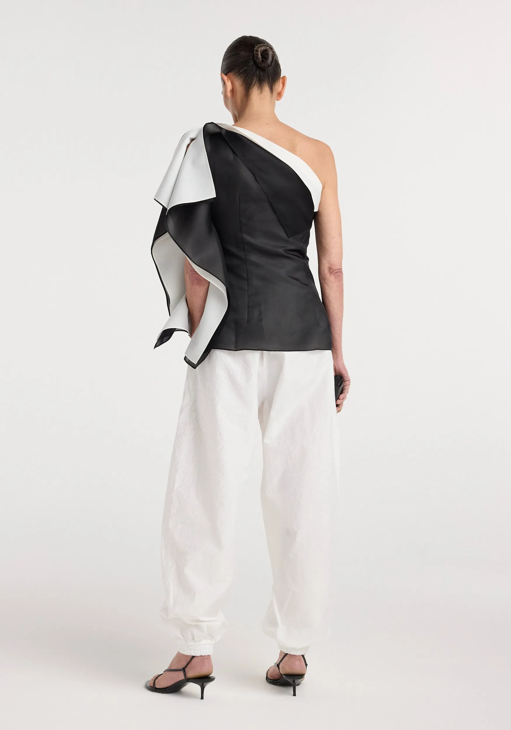 Sculptural double layered top | black sold by Rohe product image thumbnail 4