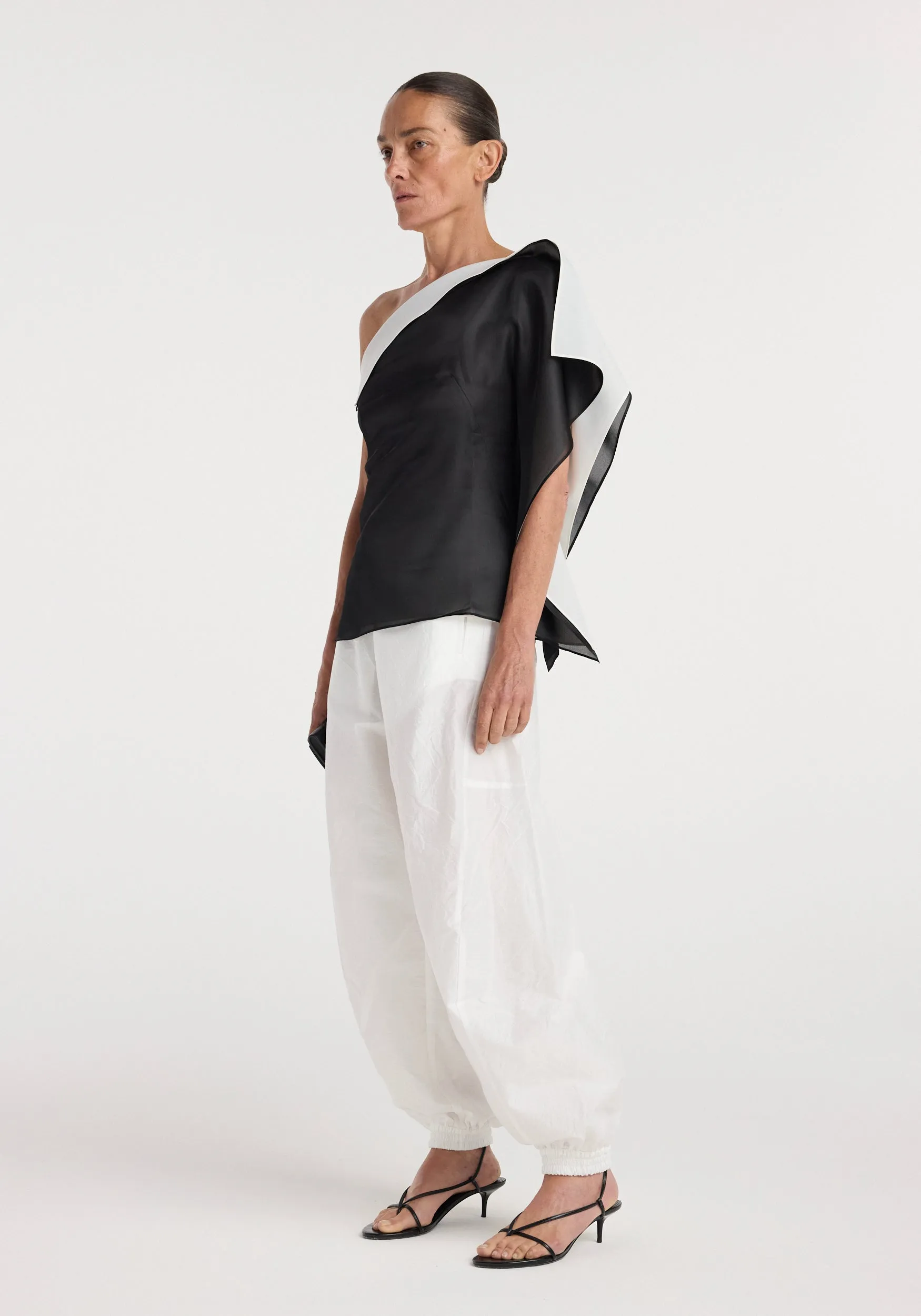 Sculptural double layered top | black sold by Rohe product image thumbnail 2