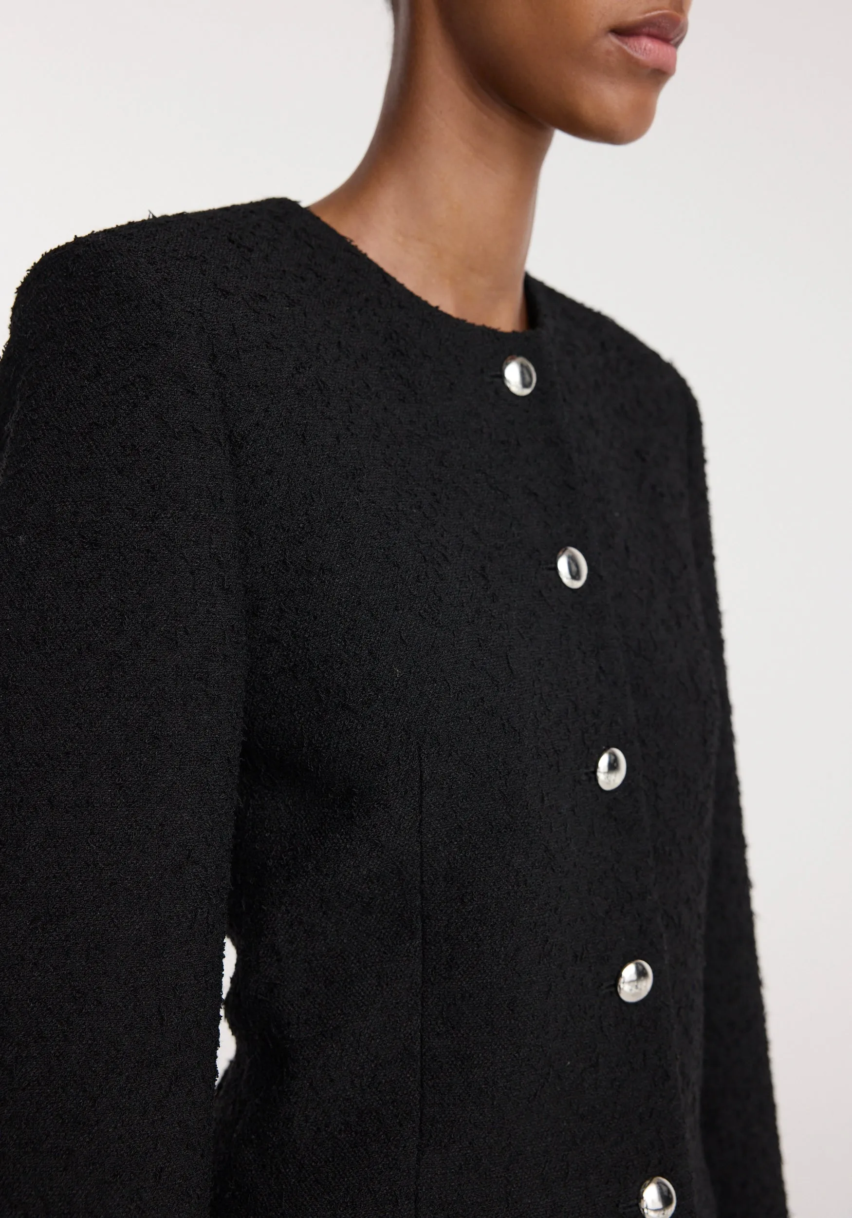 Bouclé shaped blazer | black sold by Rohe product image thumbnail 5