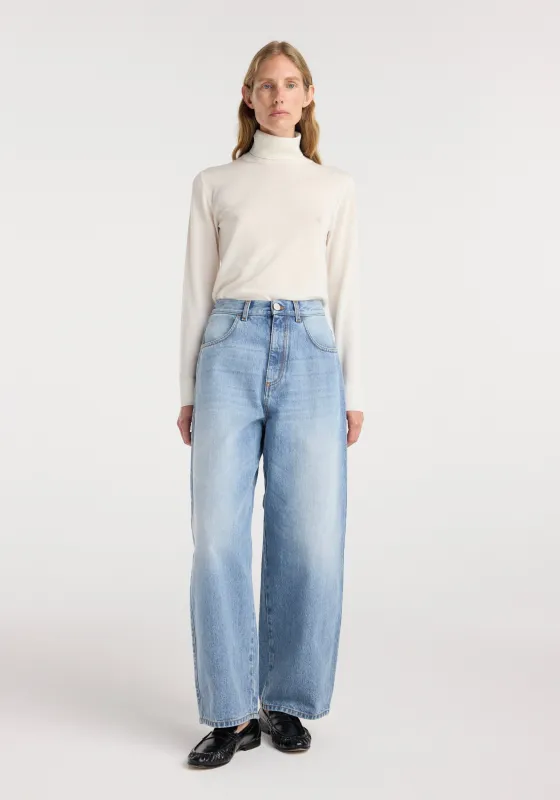 Berber - Barrel leg denim | classic blue made by Rohe