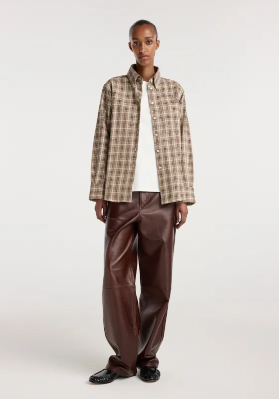 Oxford bouclé check shirt | boucle check made by Rohe