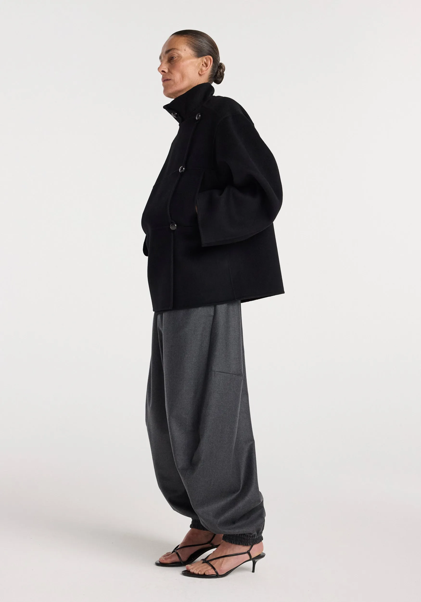 Double-faced wool jacket | black sold by Rohe product image thumbnail 3