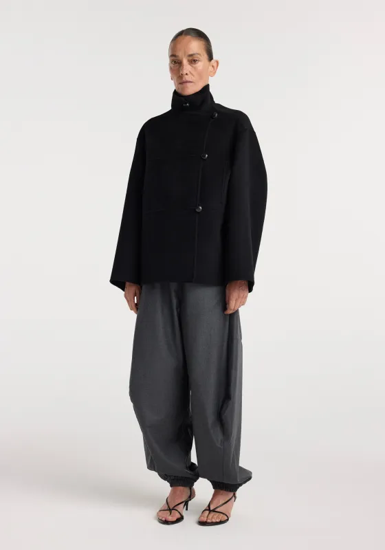 Double-faced wool jacket | black made by Rohe