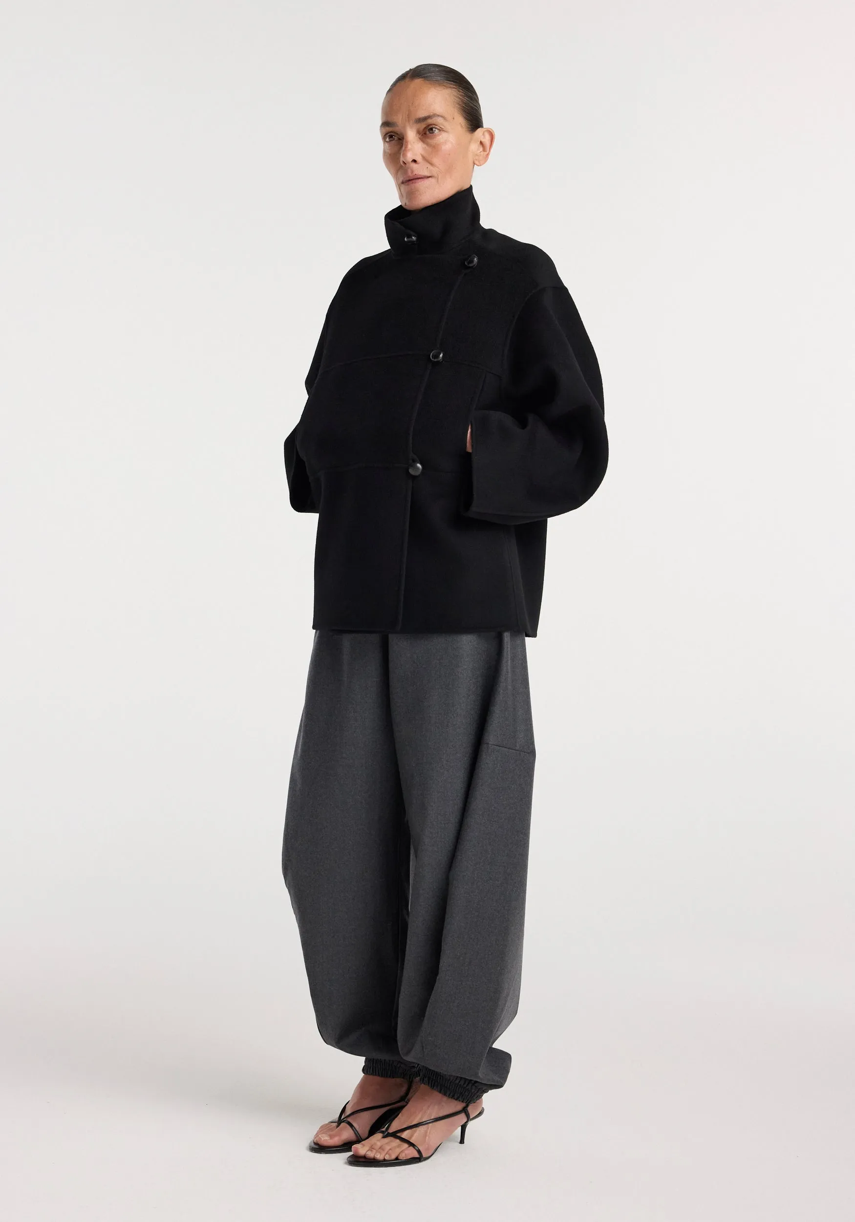 Double-faced wool jacket | black sold by Rohe product image thumbnail 2