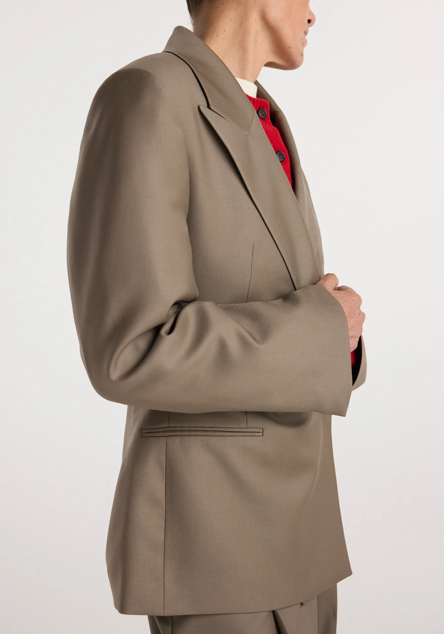 Hourglass shaped blazer | desert brown sold by Rohe product image thumbnail 5